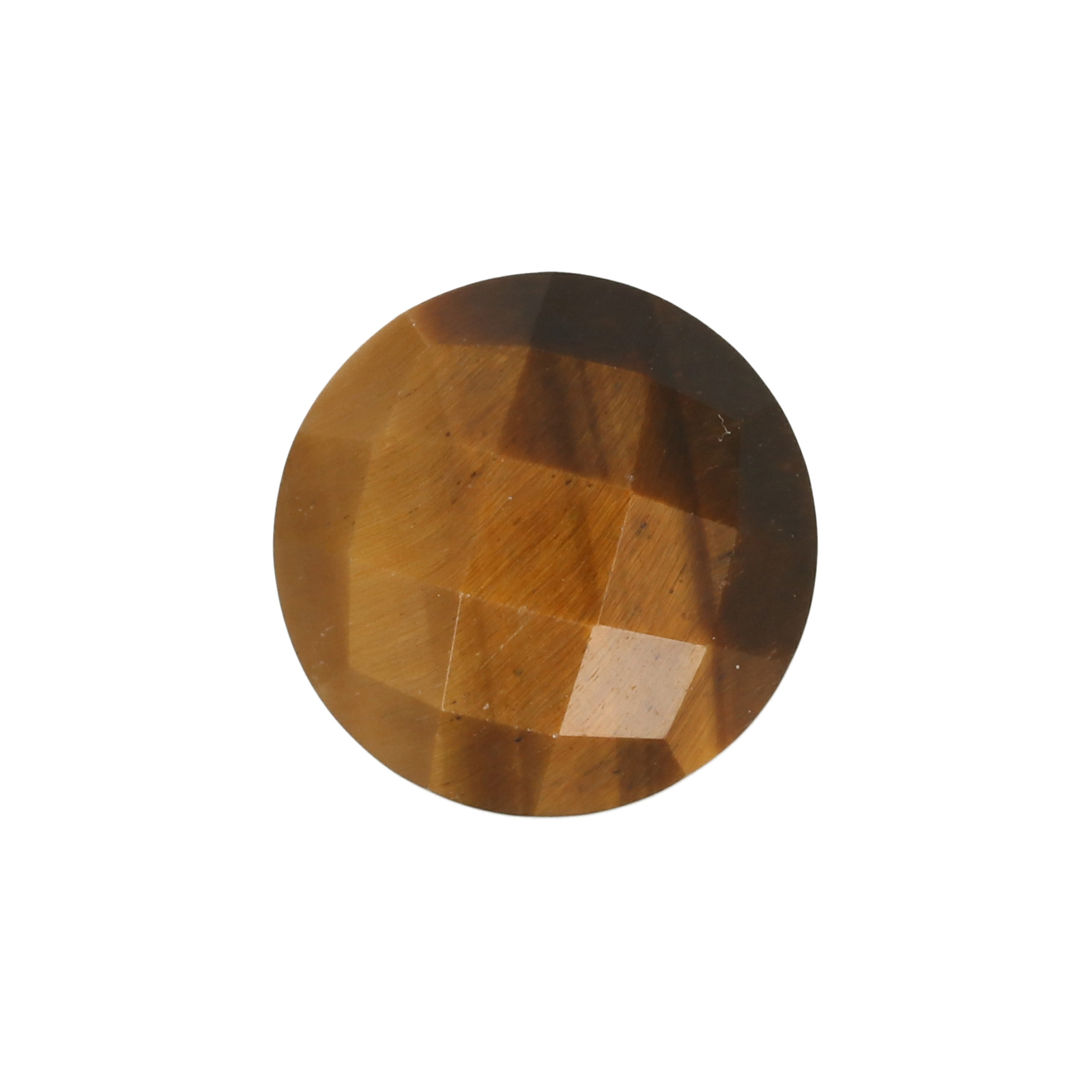 brown tiger eye cabochon faceted round 16mm | 2pc