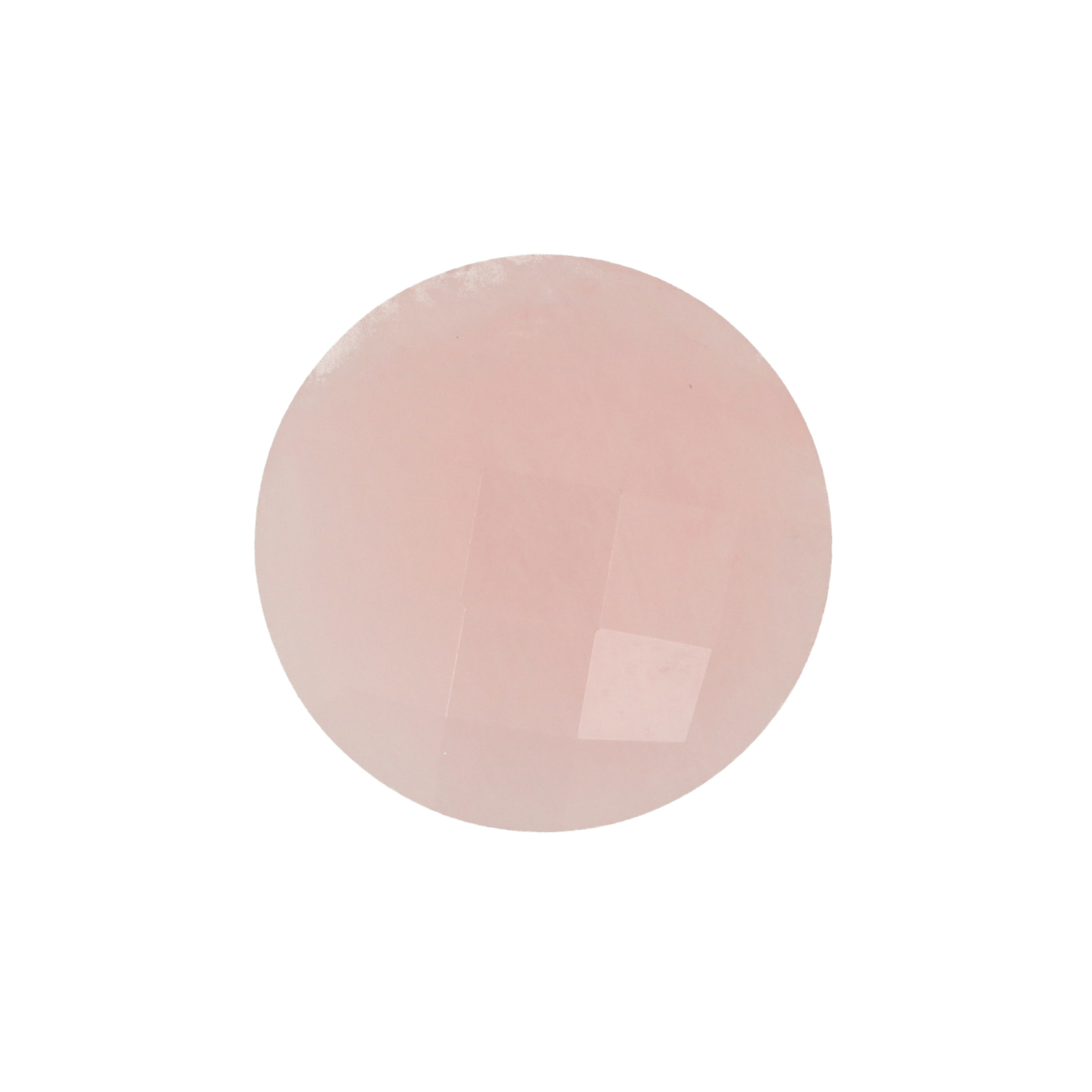 rose quartz cabochon faceted round 16mm | 2pc