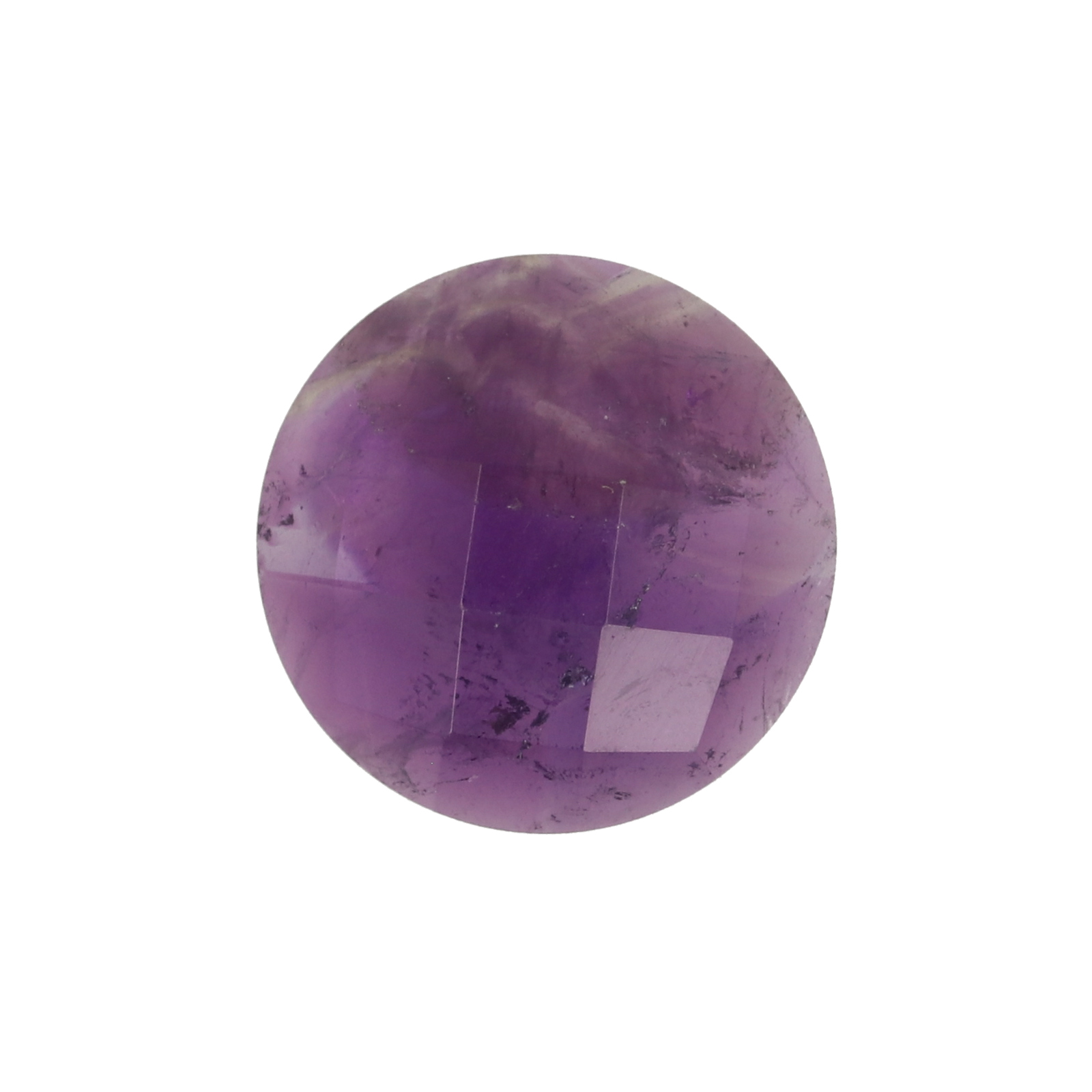 amethyst cabochon faceted round 16mm | 2pc
