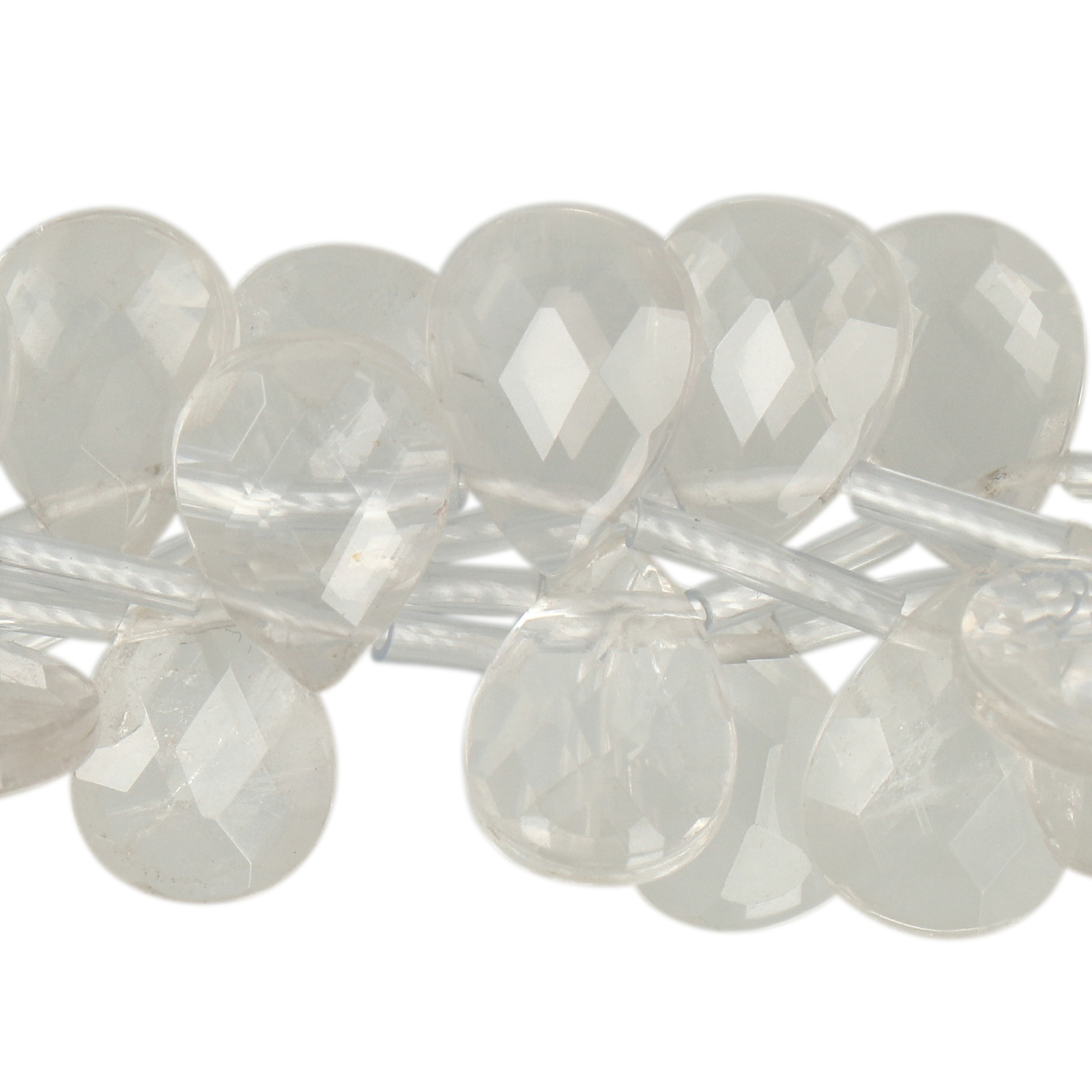 rock crystal side-drilled drop 14x10mm | 4pc
