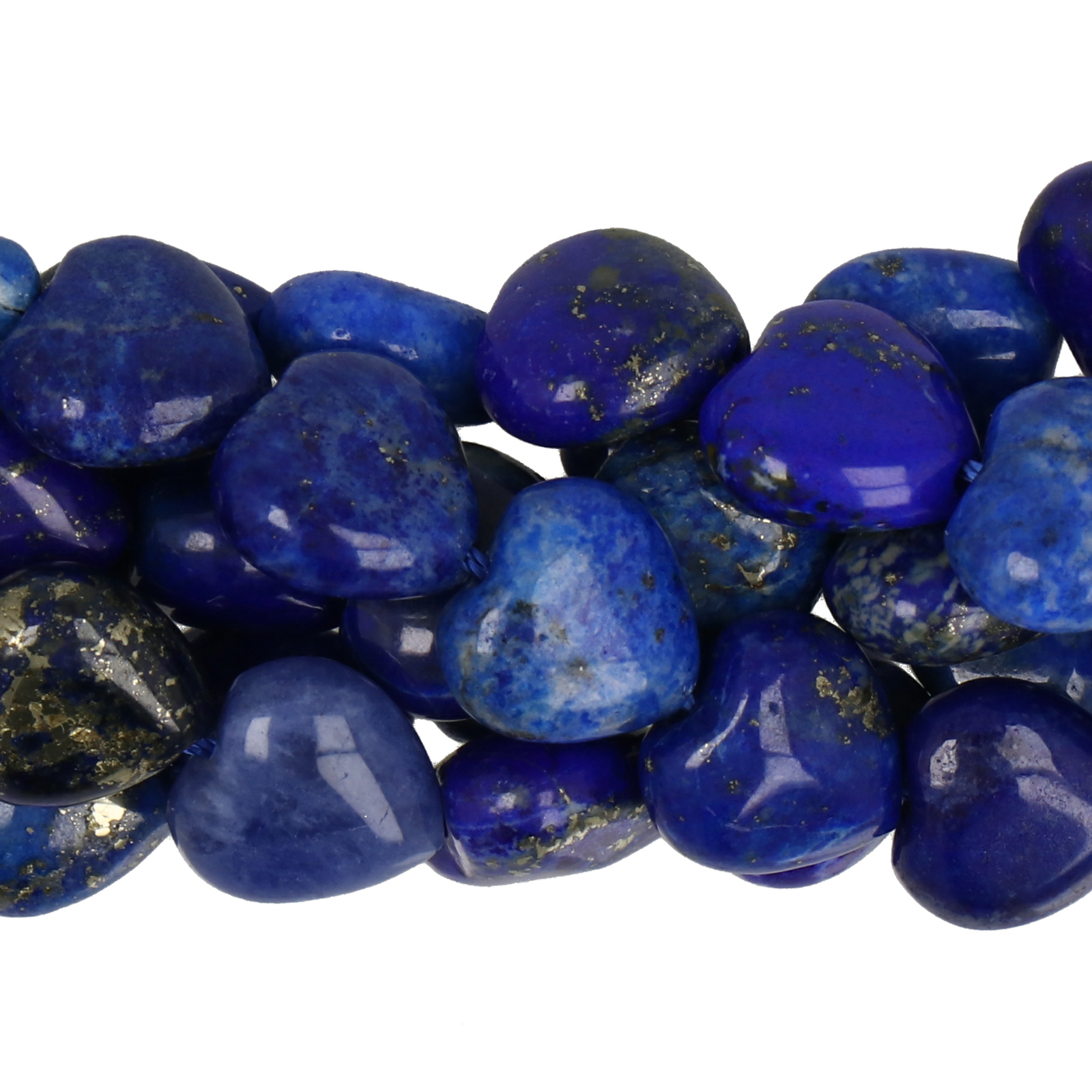 lapis lazuli glatt herz 10mm | 4st