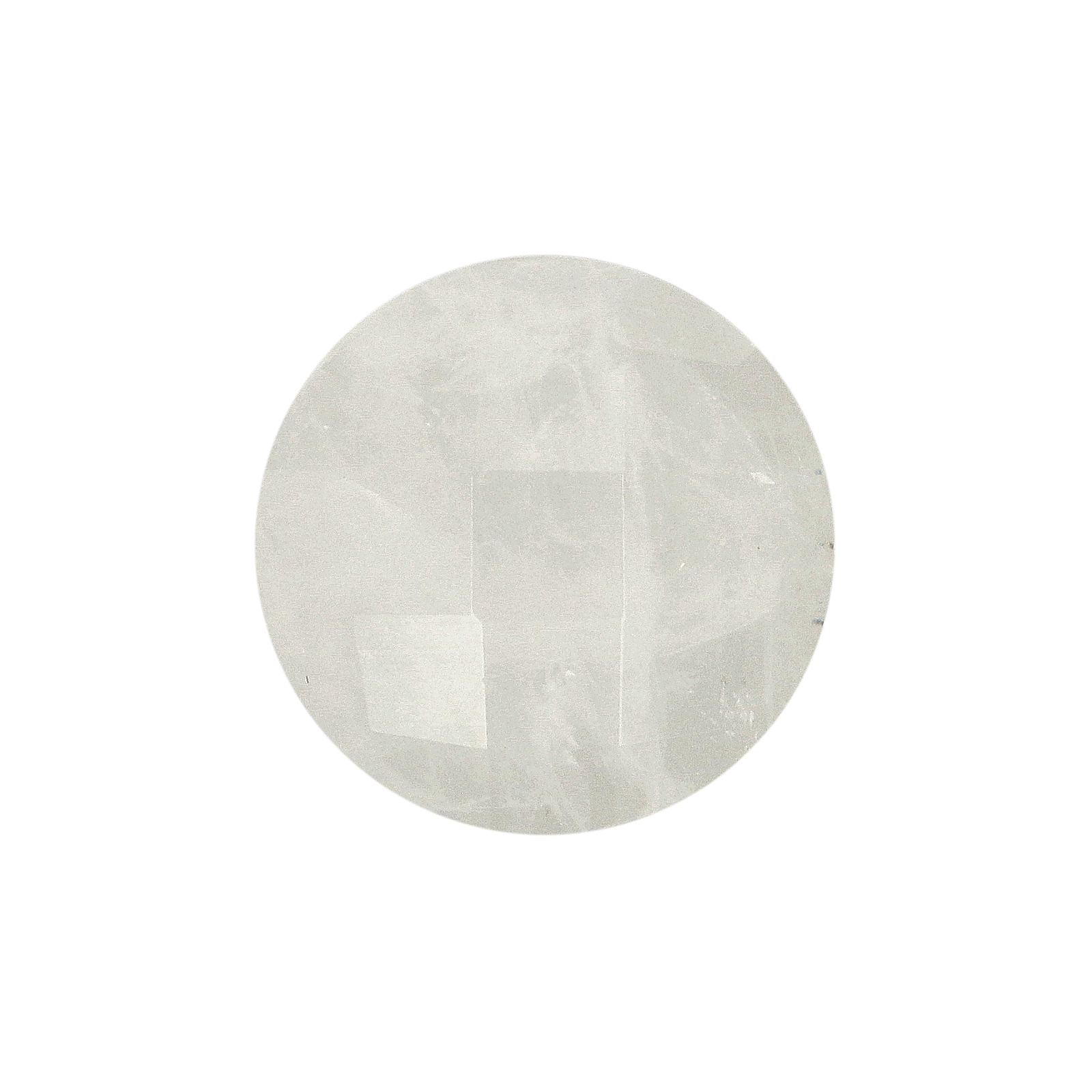 rock crystal cabochon faceted round 16mm | 2pc