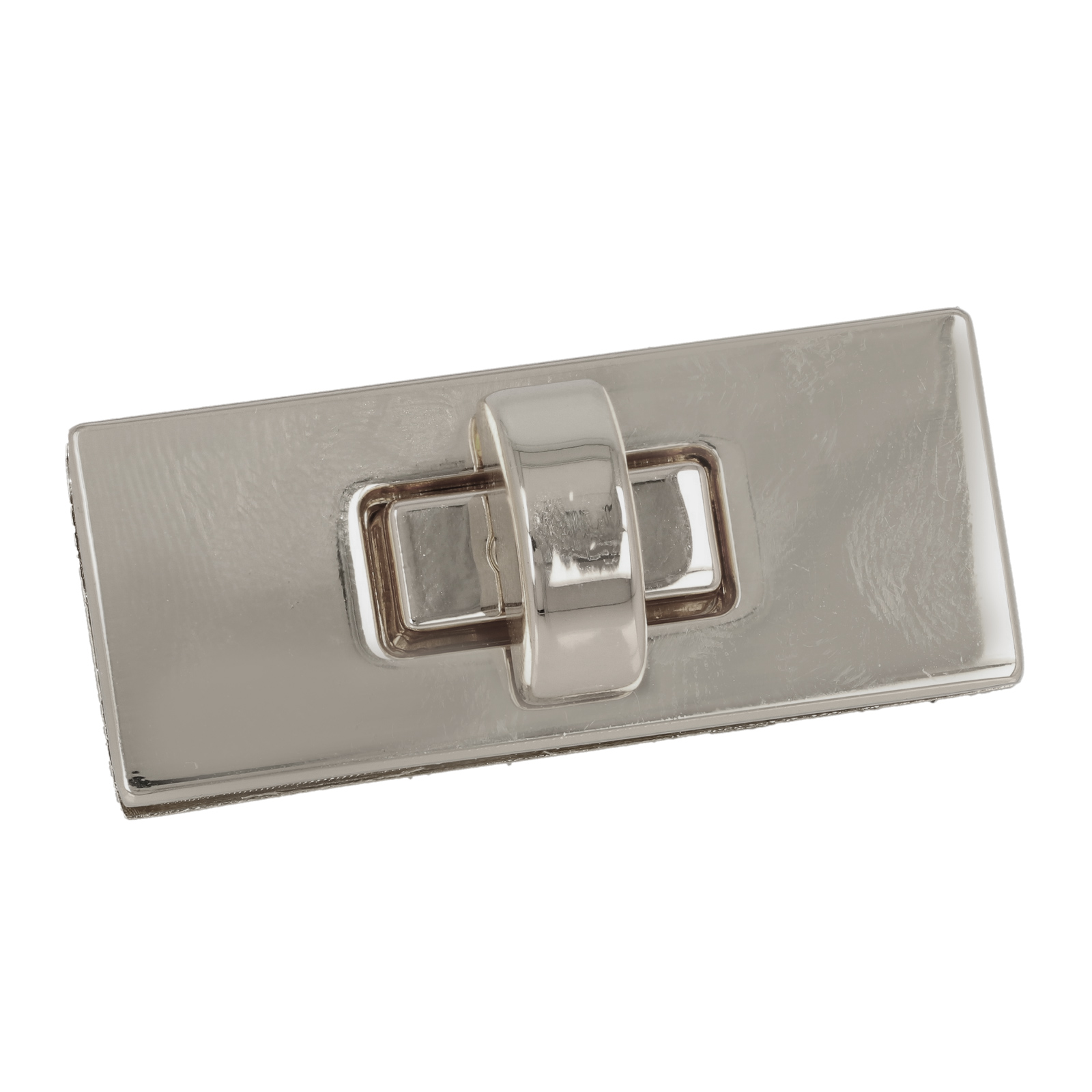 bag clasp silver turn clasp rectangle 45x19mm | 1pc