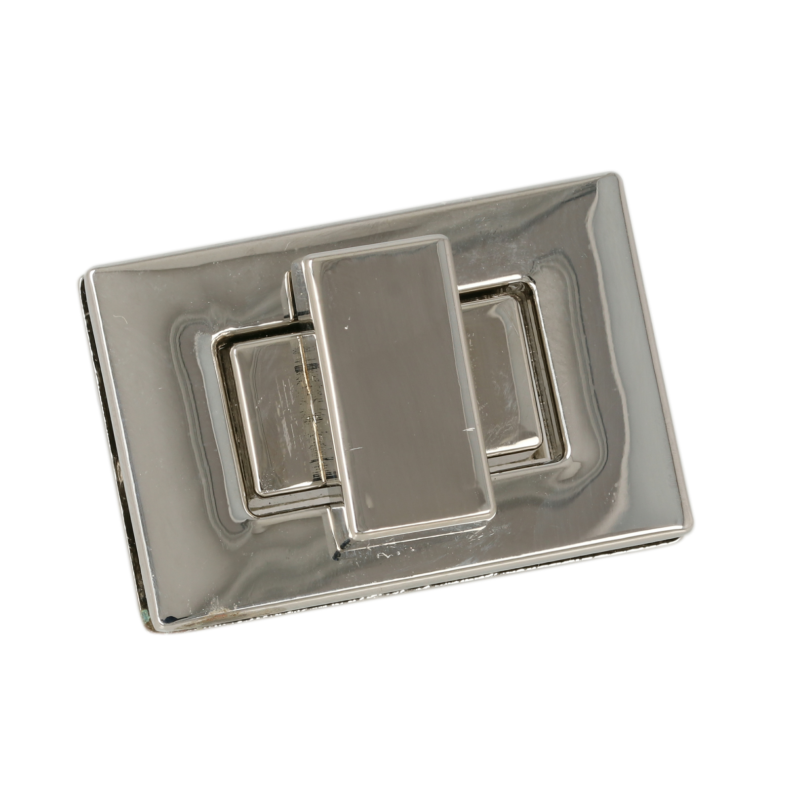 bag clasp silver turn clasp rectangle 36x24mm | 1pc