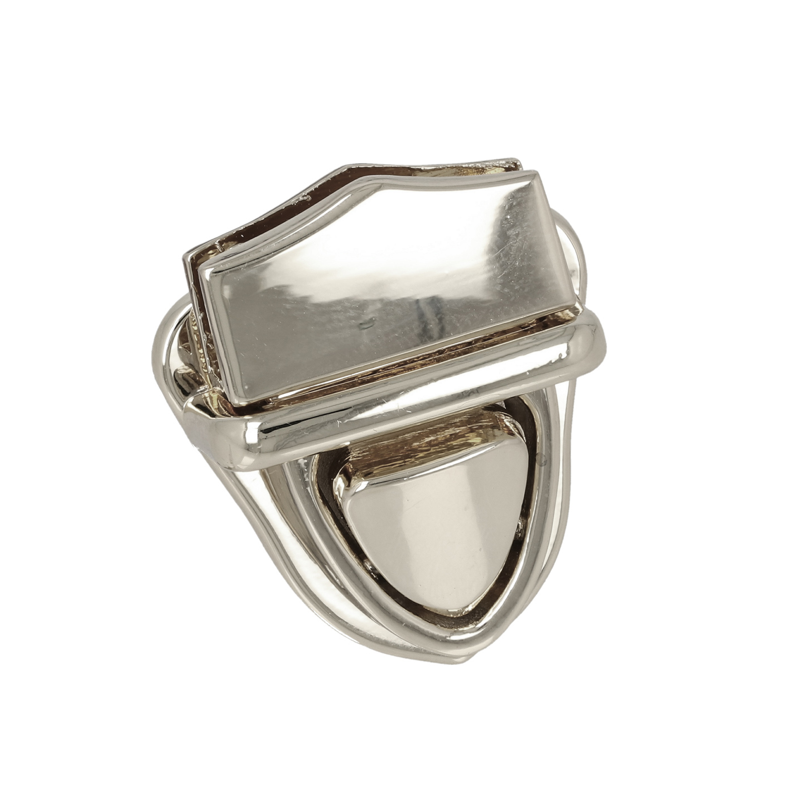 bag clasp silver tuck lock 31x25mm | 1pc