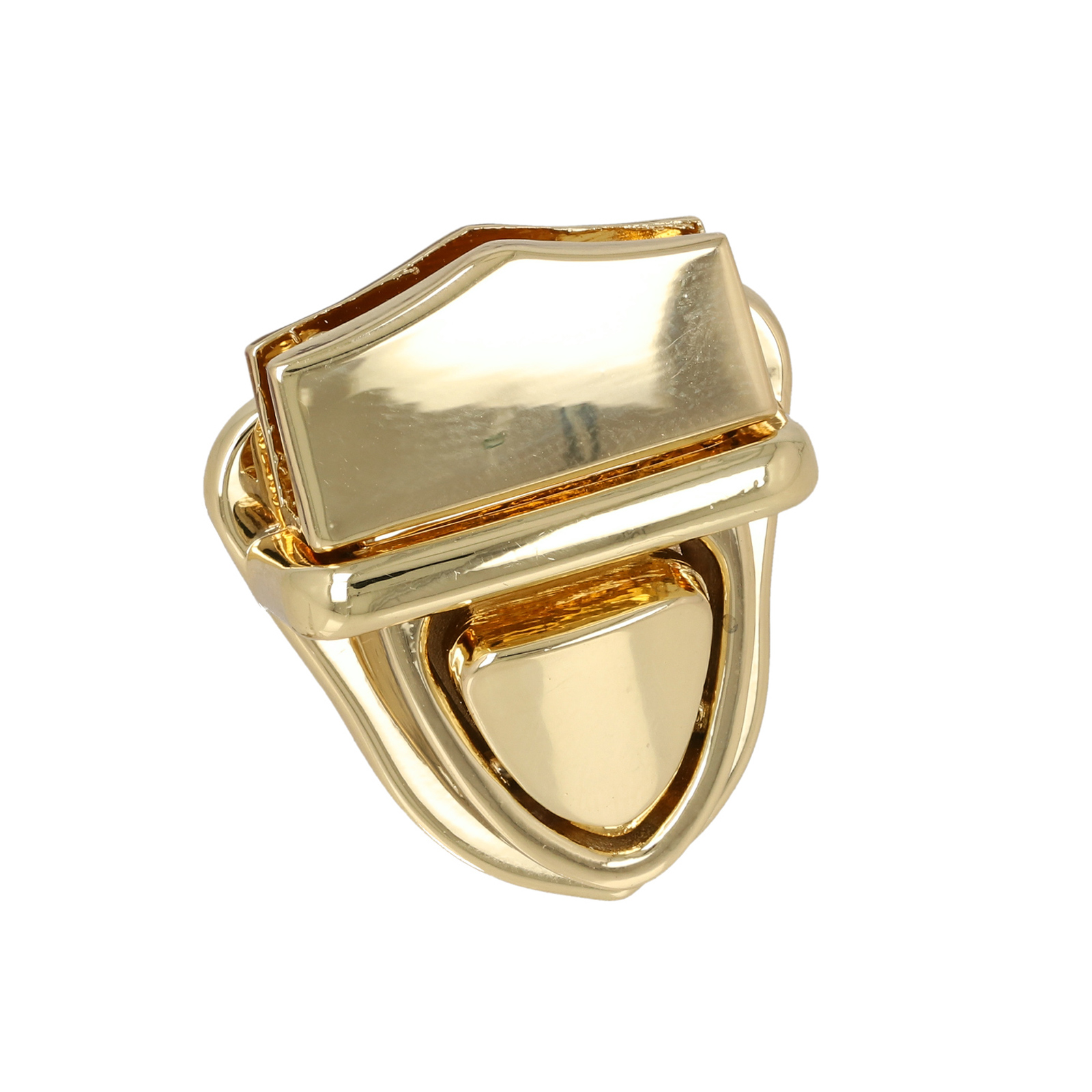 bag clasp gold tuck lock 31x25mm | 1pc