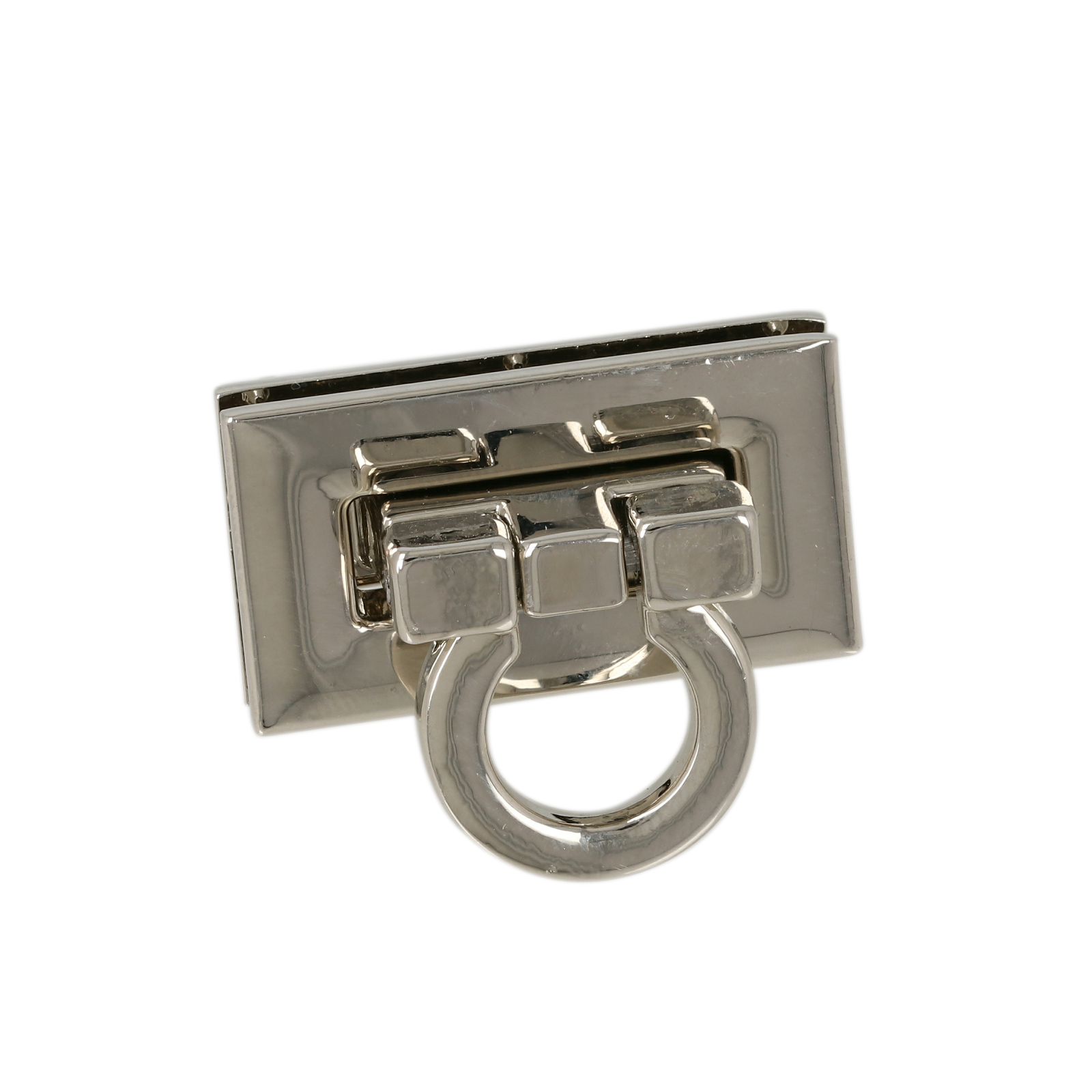 bag clasp silver turn clasp rectangle 29x16,5mm | 1pc