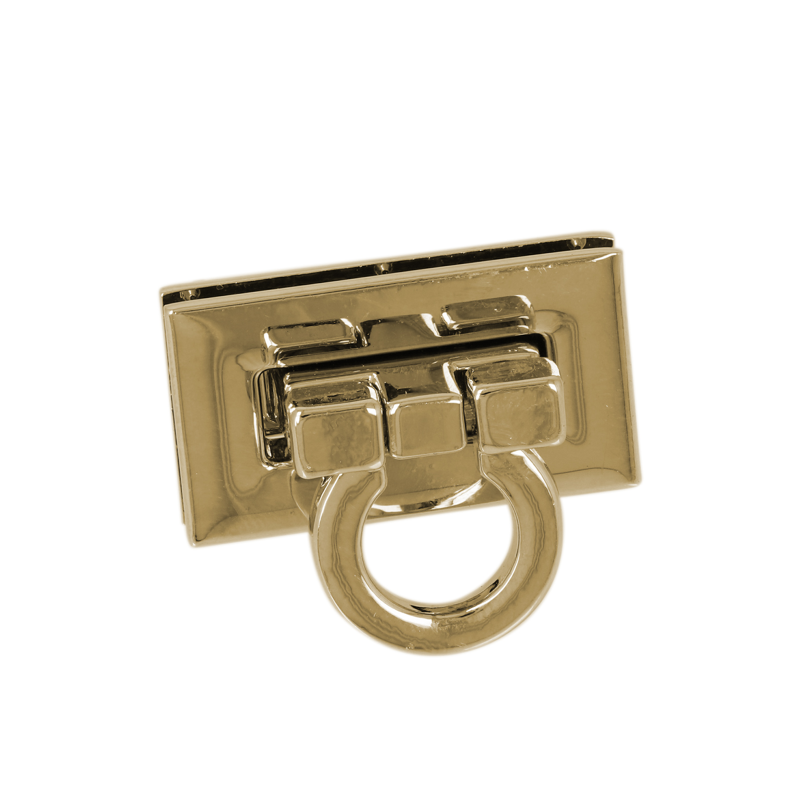 bag clasp gold turn clasp rectangle 29x16,5mm | 1pc