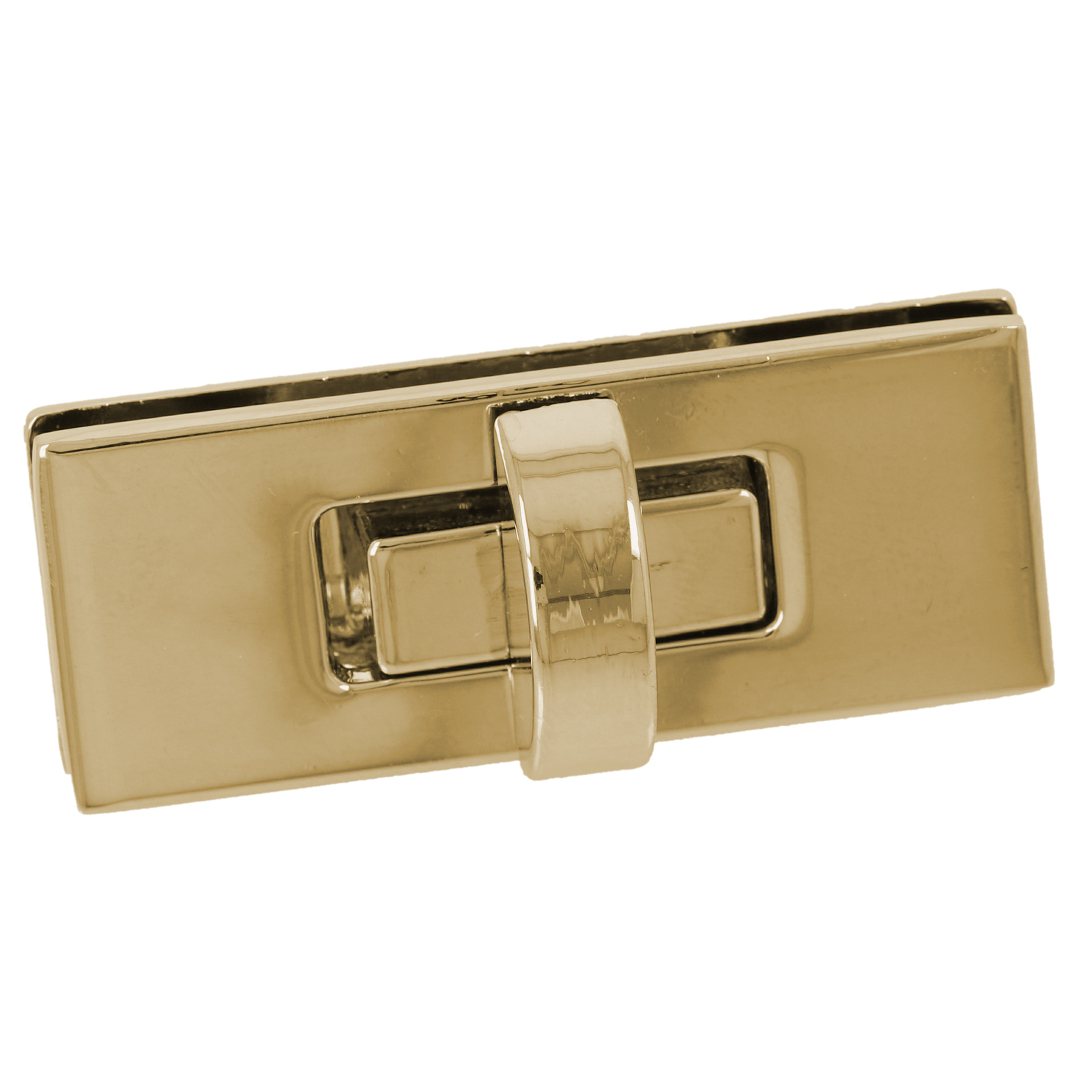 bag clasp gold turn clasp rectangle 48x19mm | 1pc