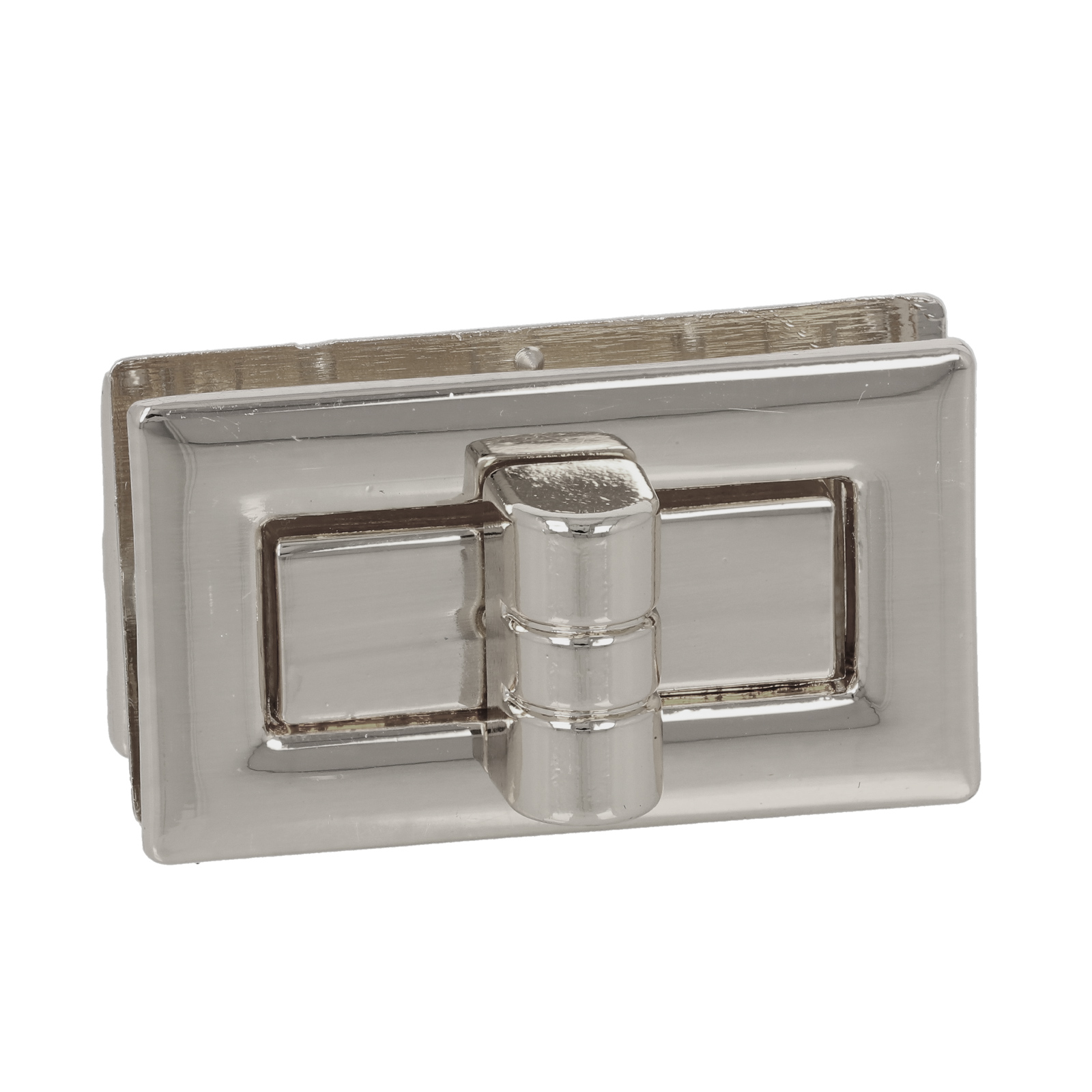 bag clasp silver turn clasp rectangle 38x22mm | 1pc