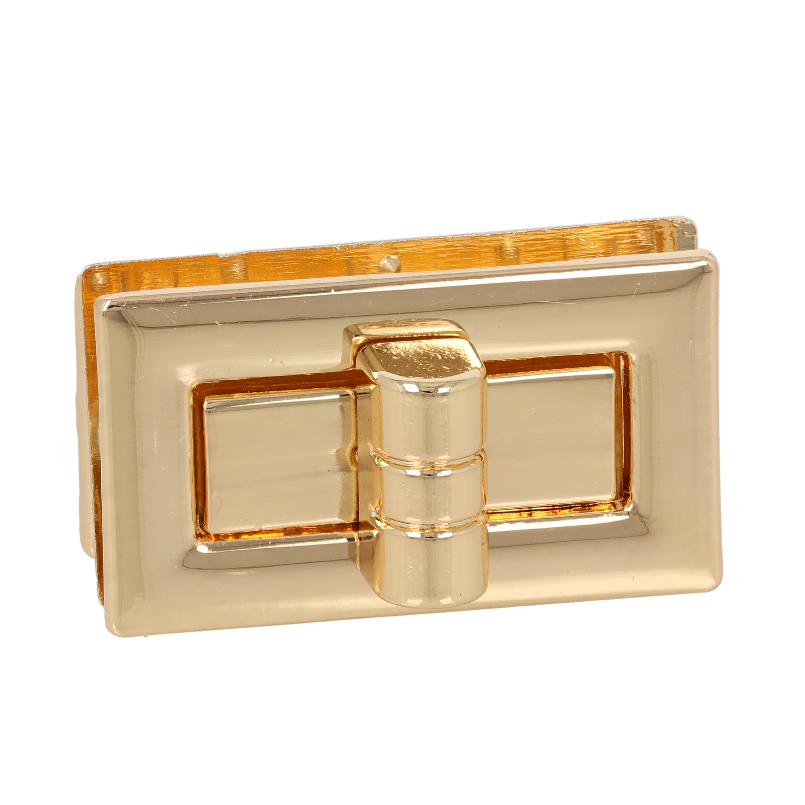 bag clasp gold turn clasp rectangle 38x22mm | 1pc