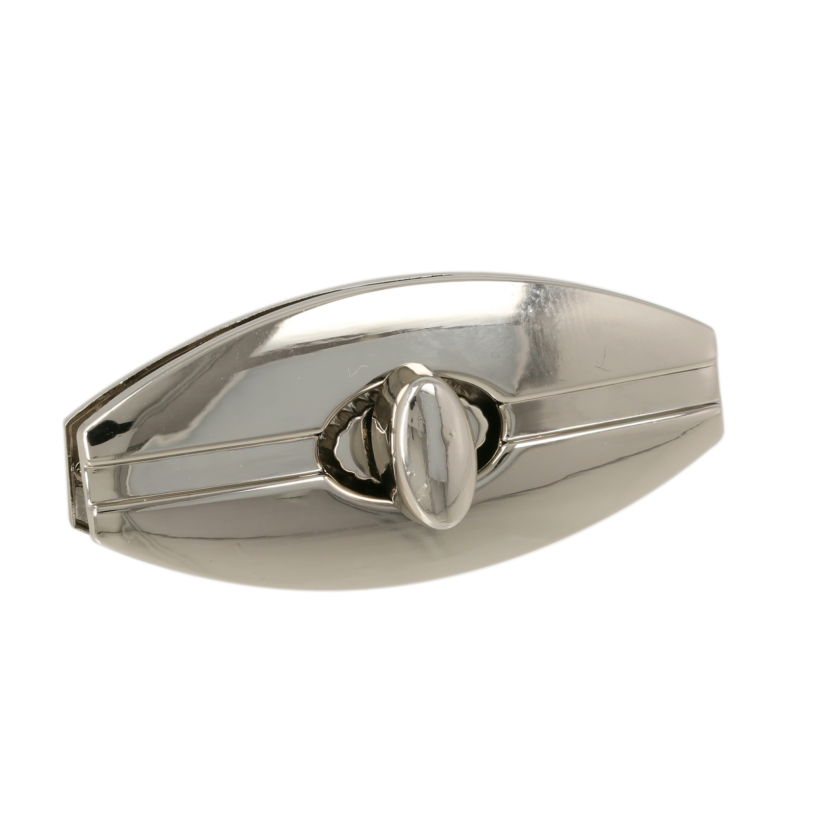 bag clasp silver turn clasp navette 47x21,5mm | 1pc
