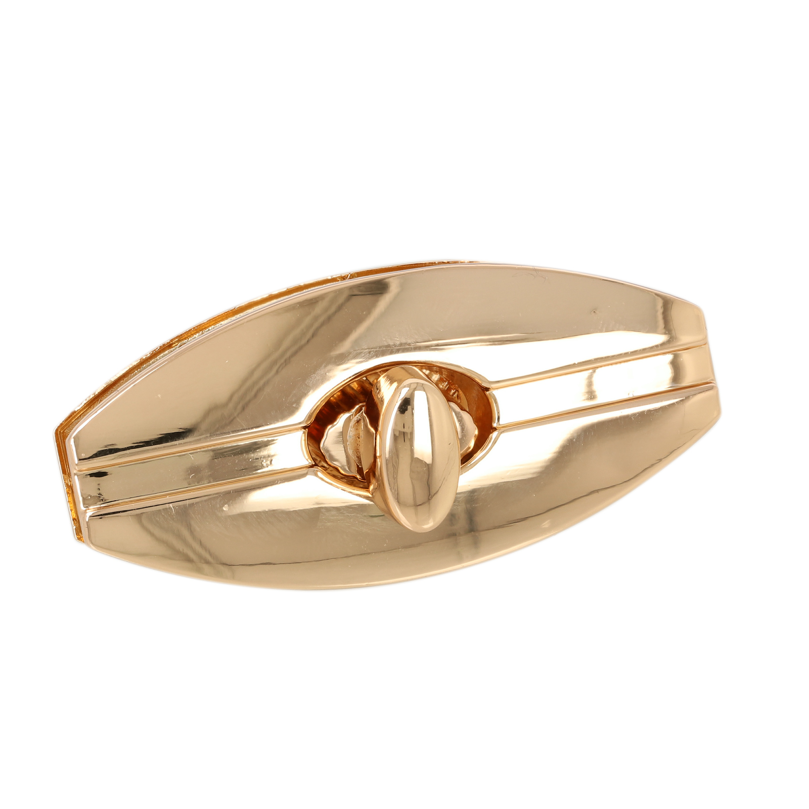 bag clasp gold turn clasp navette 47x21,5mm | 1pc