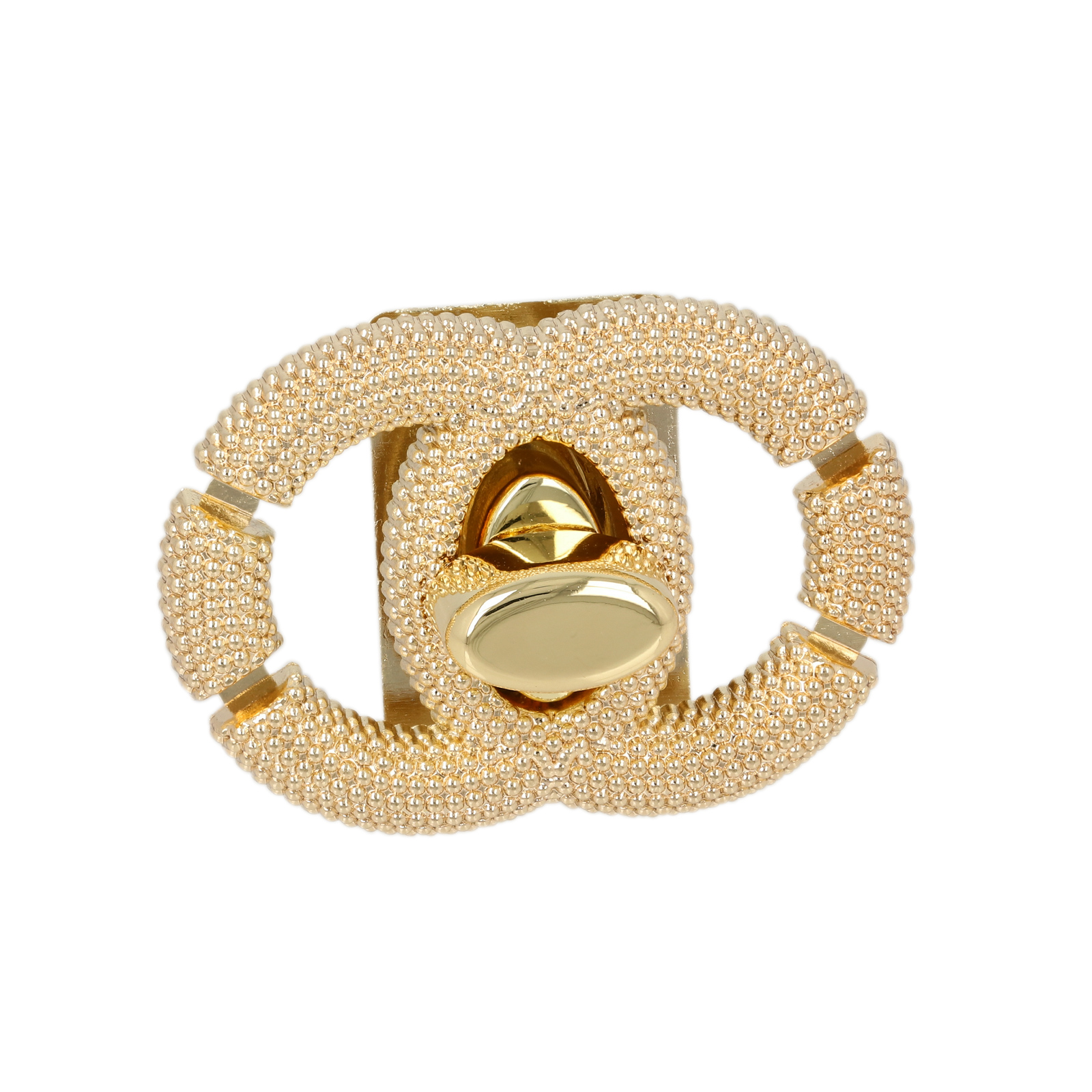 bag clasp gold turn clasp circles 40x28mm | 1pc