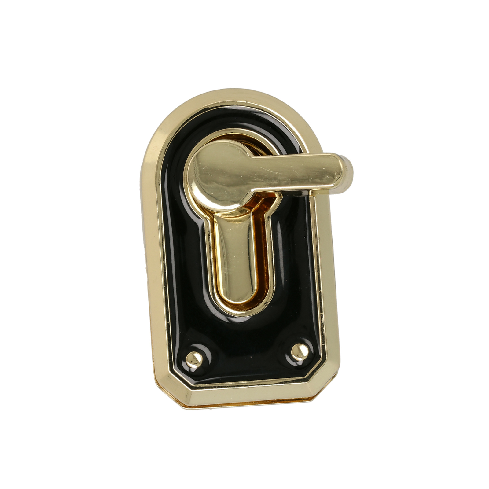 bag clasp gold enemaled black turn clasp 38x22,5mm | 1pc