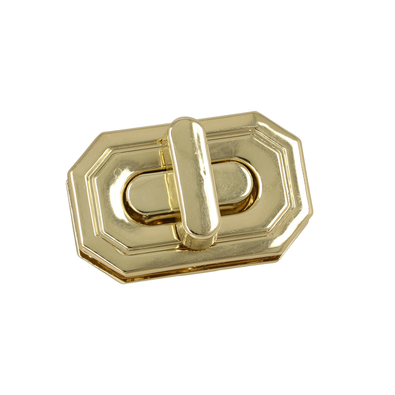 bag clasp gold turn clasp octagon 35x22mm | 1pc