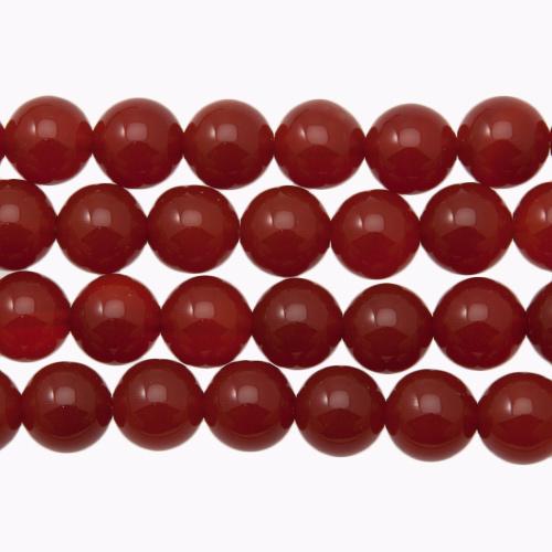 red agate smooth round 10mm | 15/16-inch strand