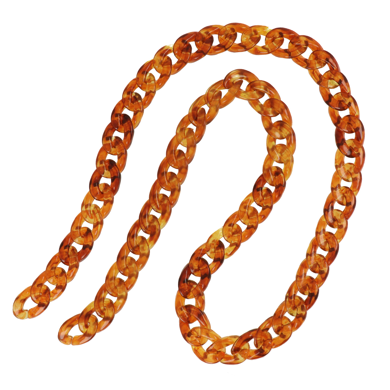 bag chain acrylic tortoise groumette link 29x20mm - 1mt | 1pc
