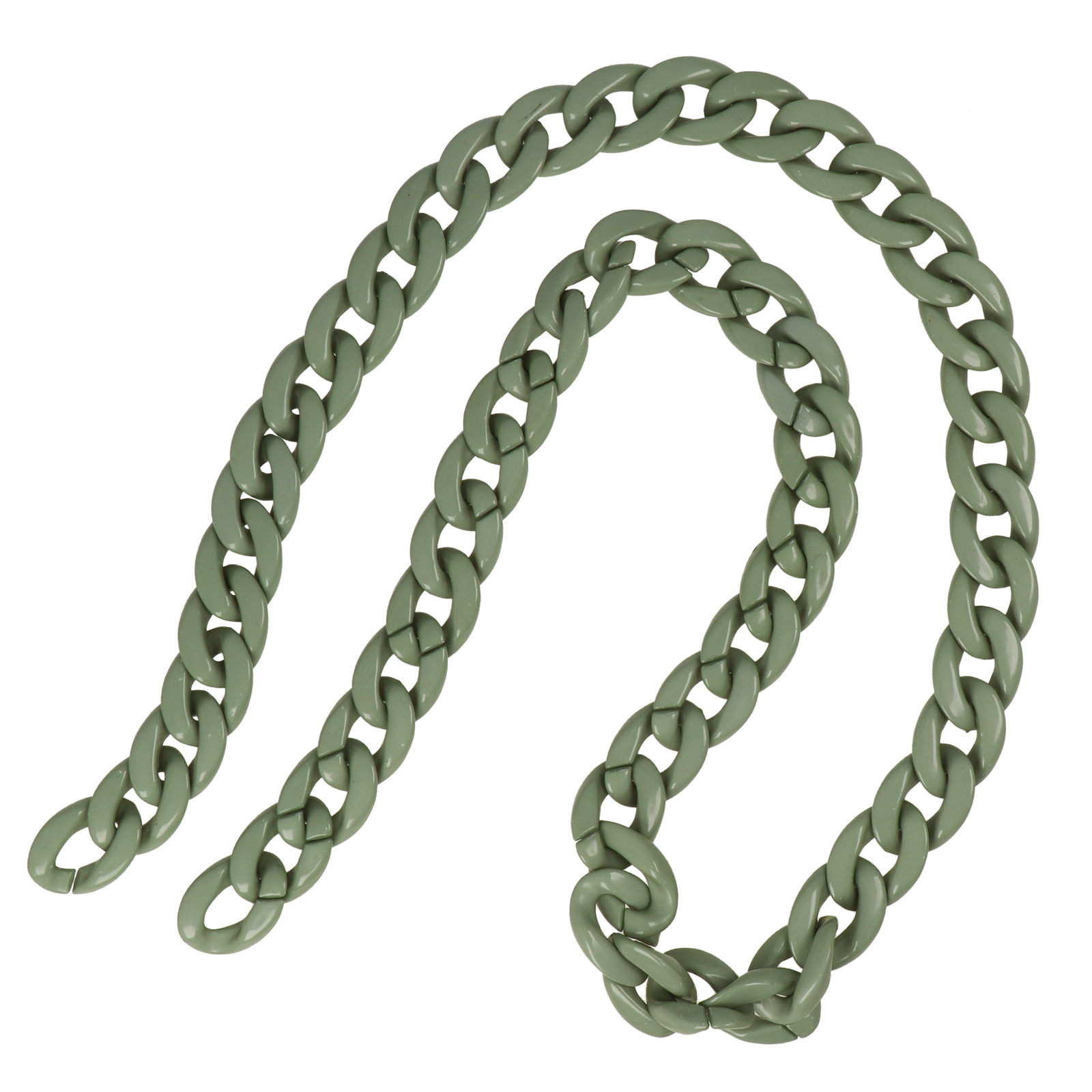 bag chain acrylic eucalyptus groumette link 29x20mm - 1mt | 1pc