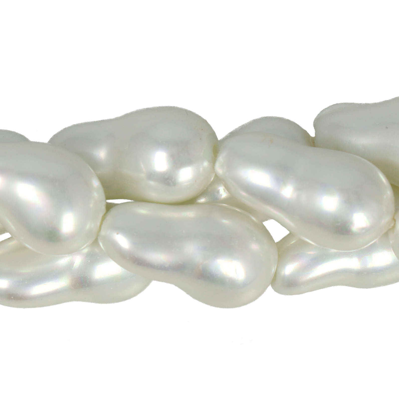 muschelkernperlen weiß baroque 23x13mm | 2st