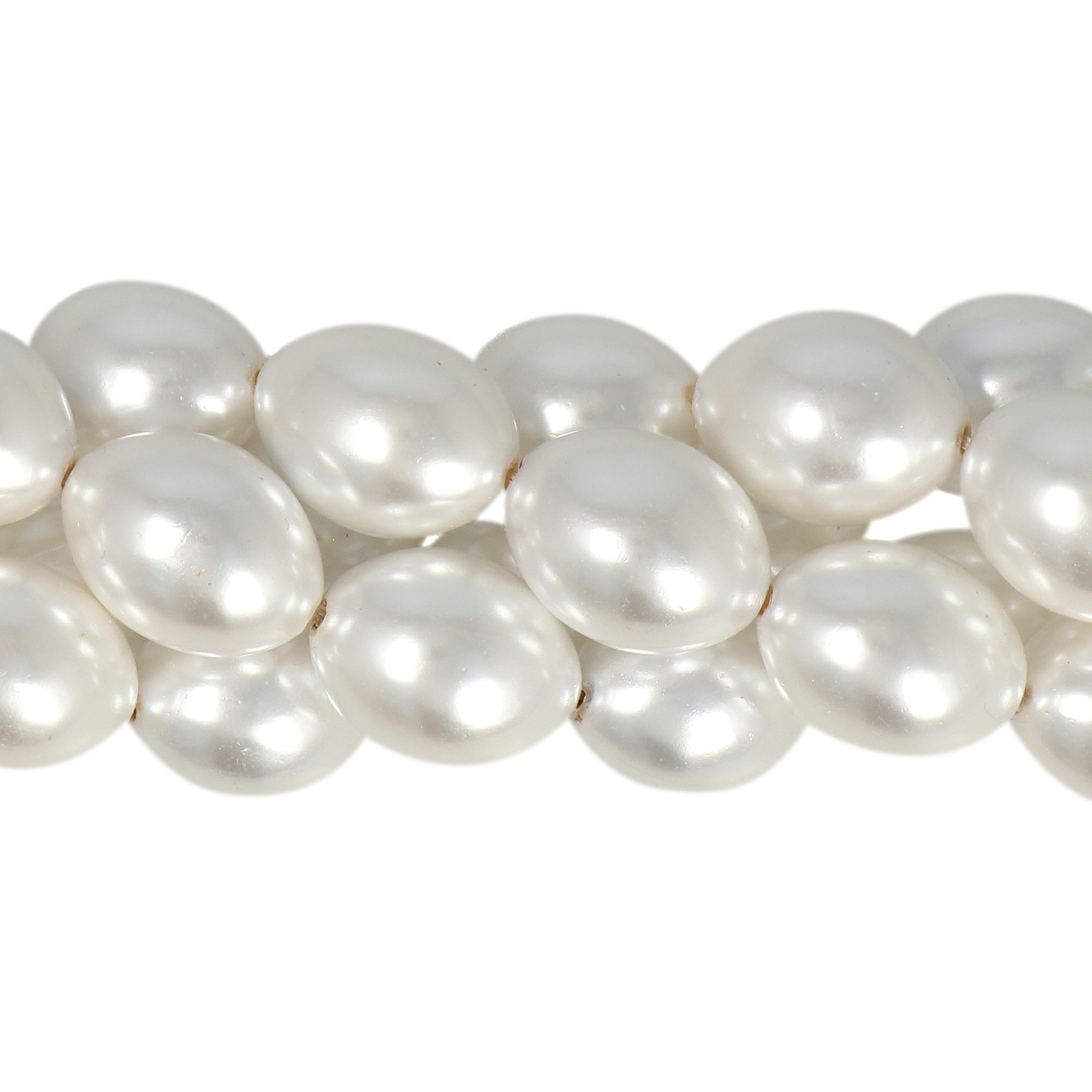 shell pearl beads white rice 16x13mm | 4pc