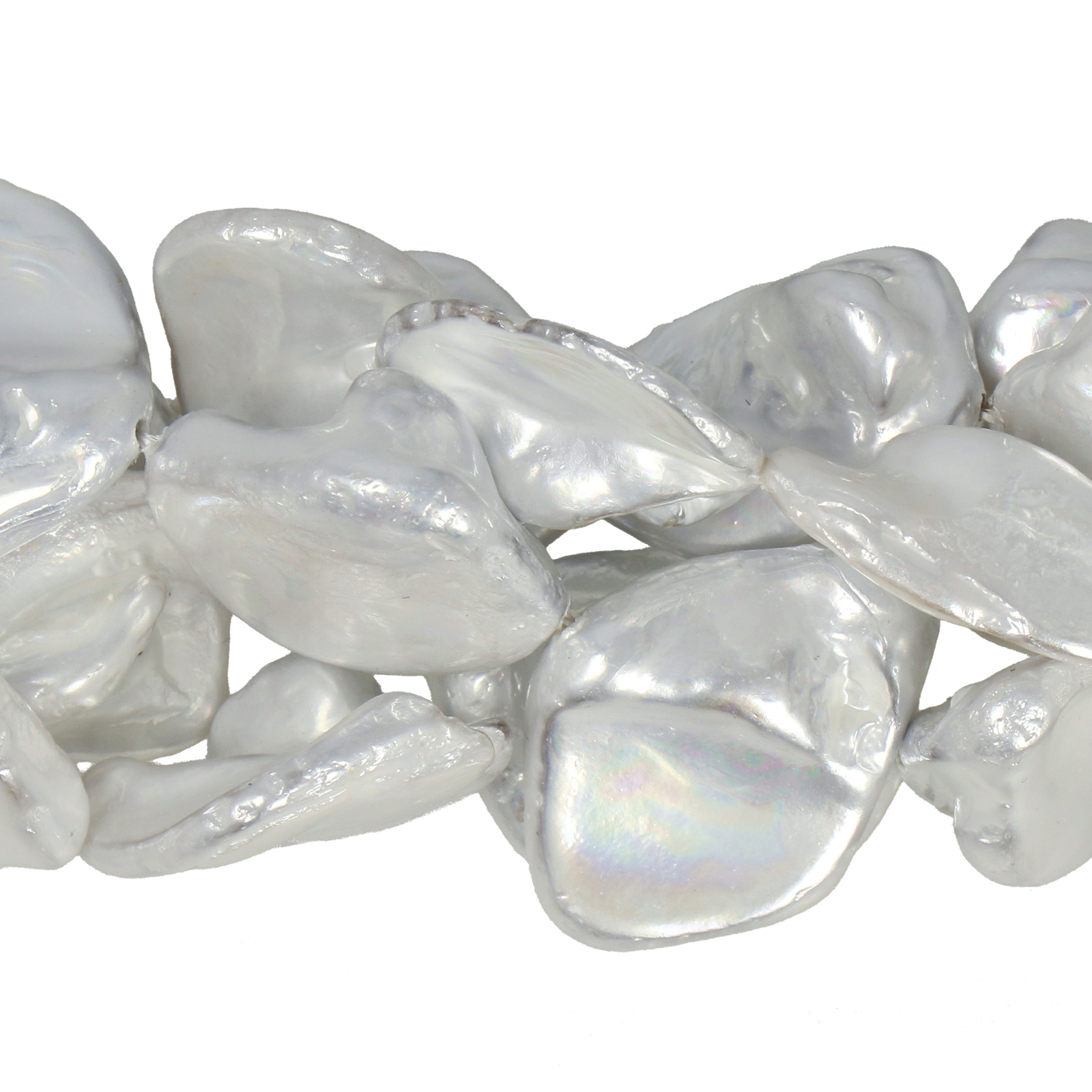 shell pearl beads white baroque 15-20mm | 15/16-inch strand