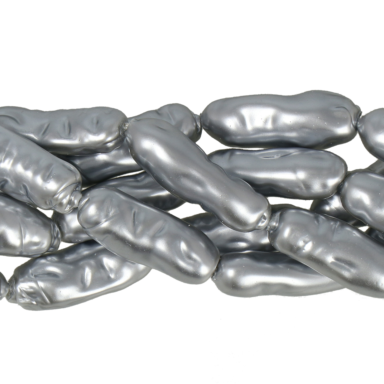 muschelkernperlen silber baroque stick 22x7mm | 2st