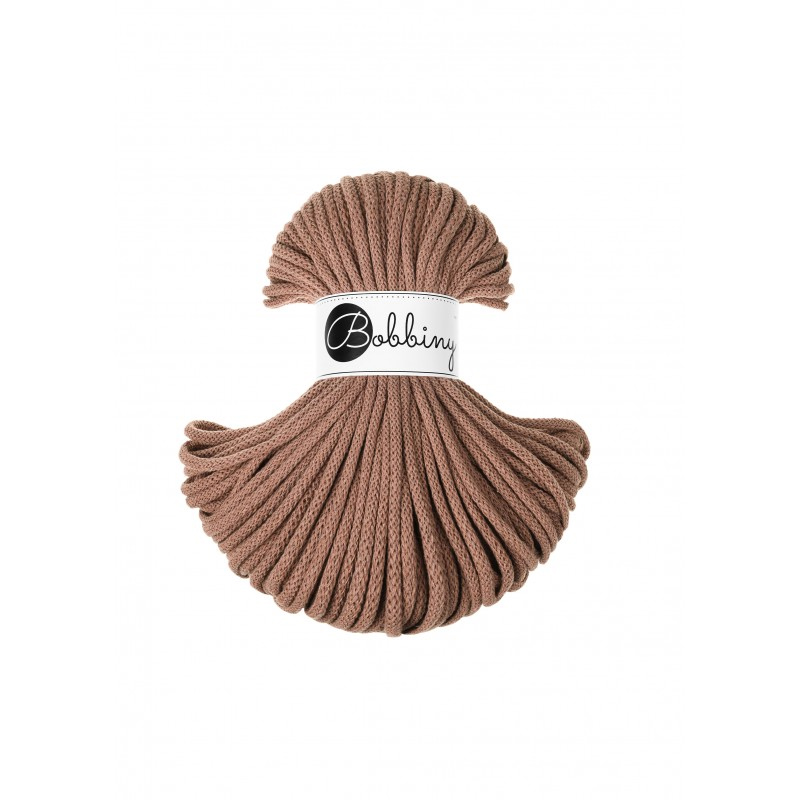 bobbiny premium braided cord - mocha mousse 5mm - 50mt | 1pc