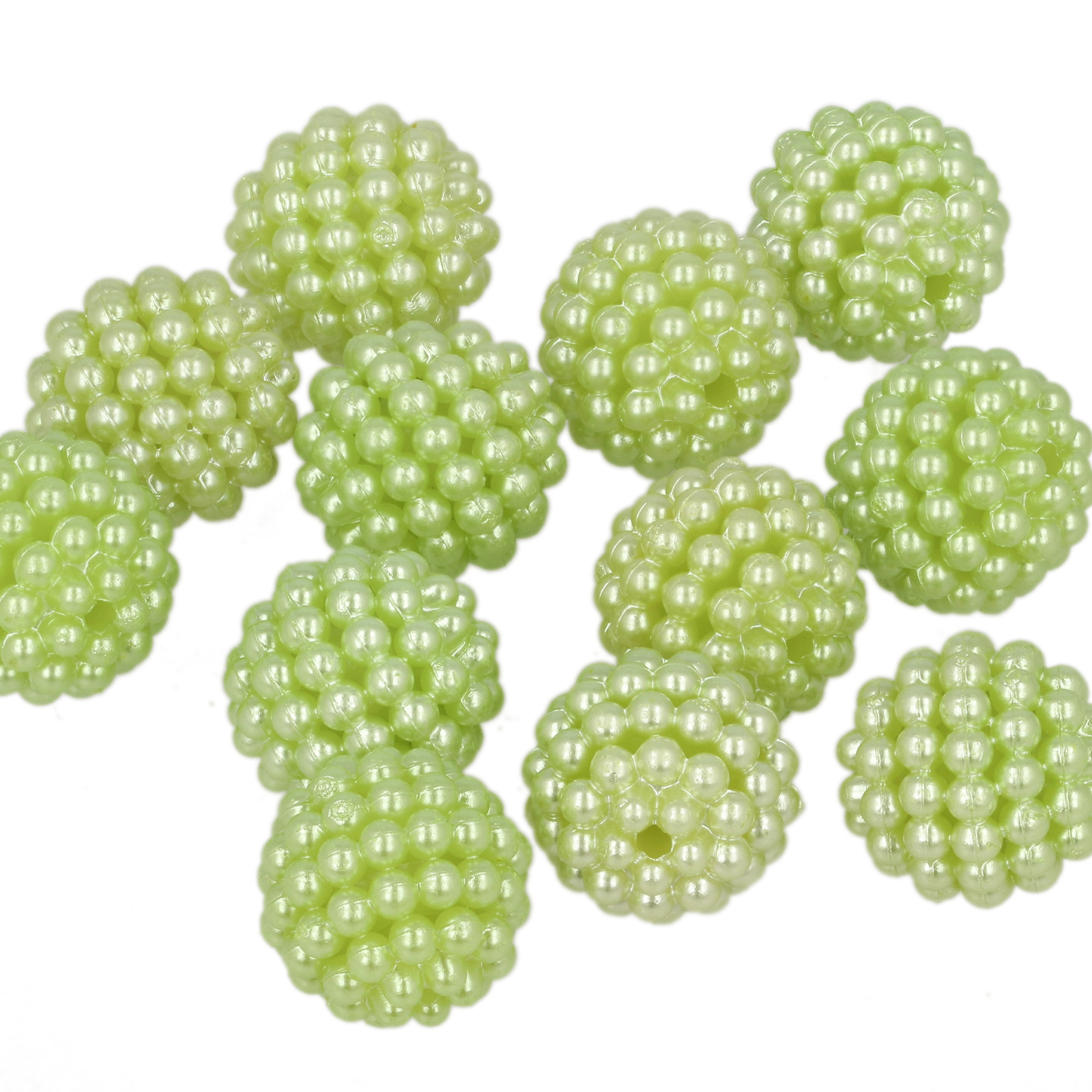 berry bead bags round - lime - 14mm | 200pc