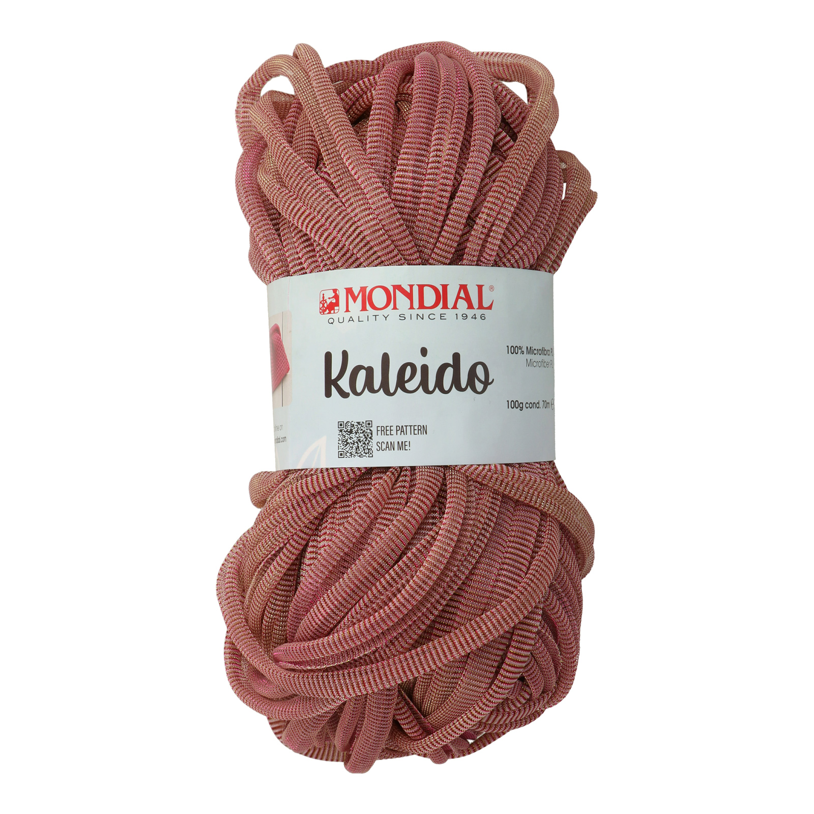 kaleido mondial - pink/fuchsia /gold (492) - 100gr (70mt) | 1pc
