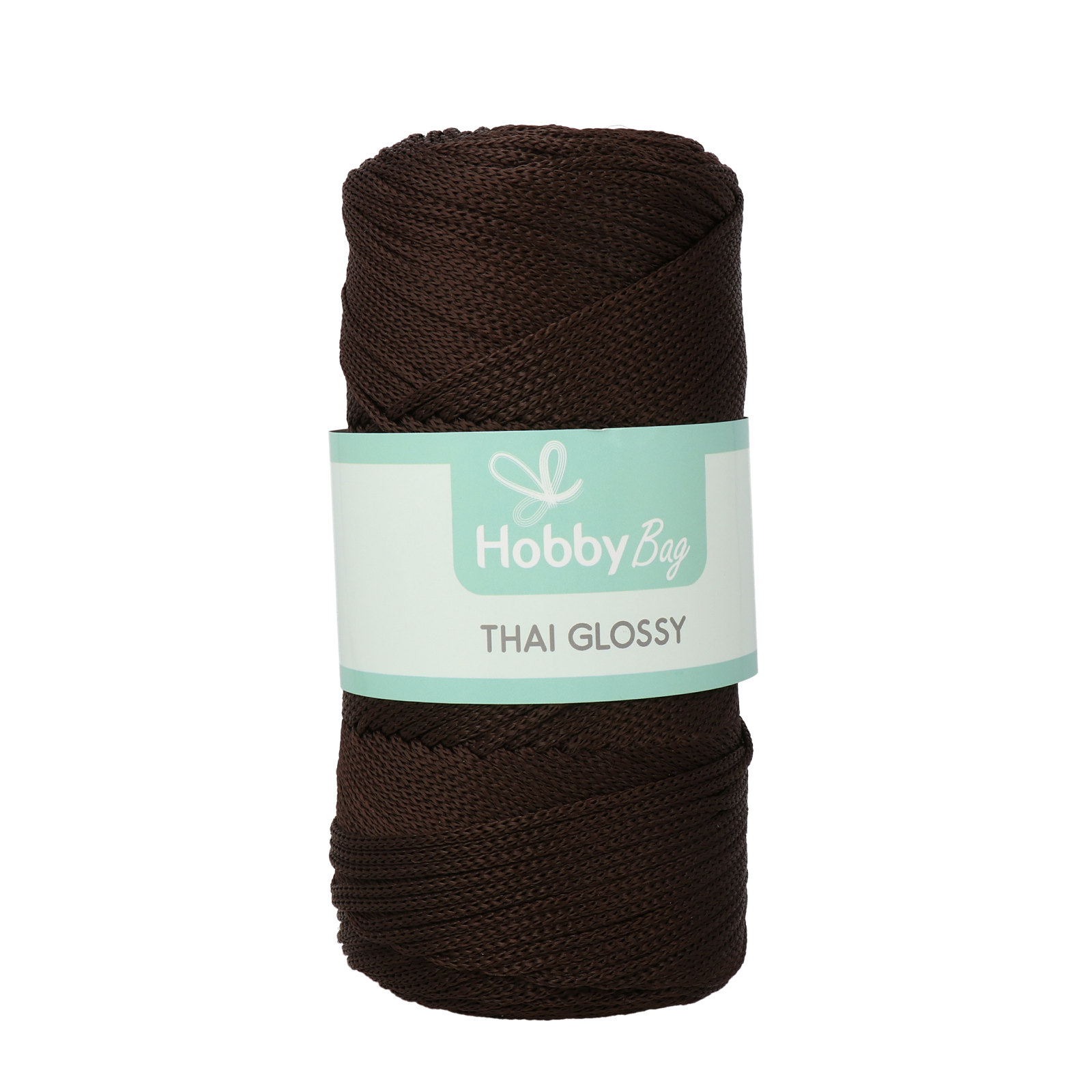 hobbybag thai glossy cord - dark brown - 250gr (250mt) | 1pc