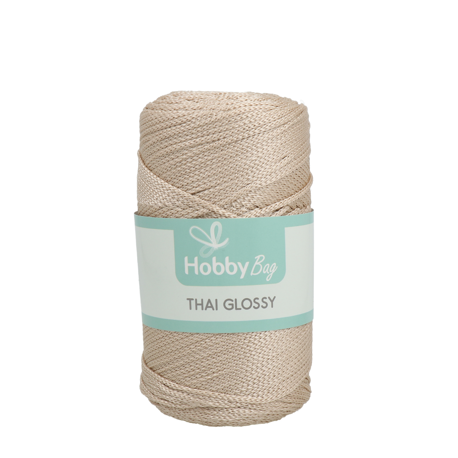hobbybag thai glossy cord - beige - 250gr (250mt) | 1pc