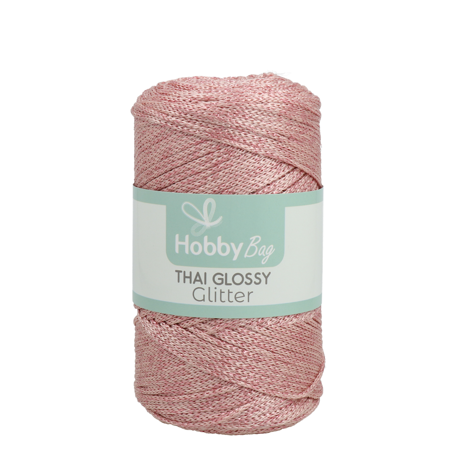 hobbybag kord thai glossy glitter - hellrose - 250grr (250mt) | 1st