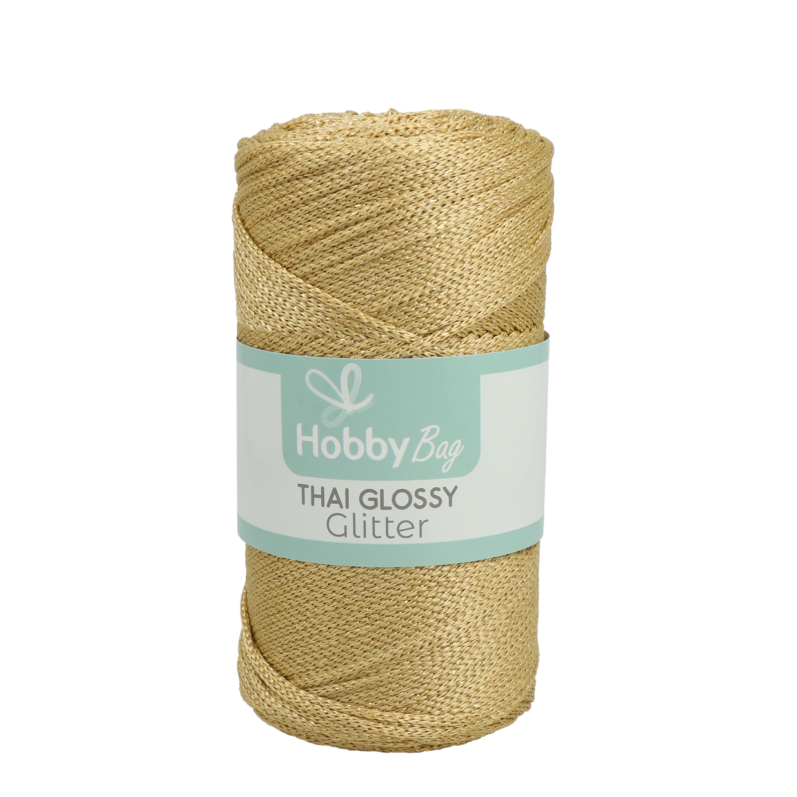 hobbybag cord thai glossy glitter - gold - 250grr (250mt) | 1pc