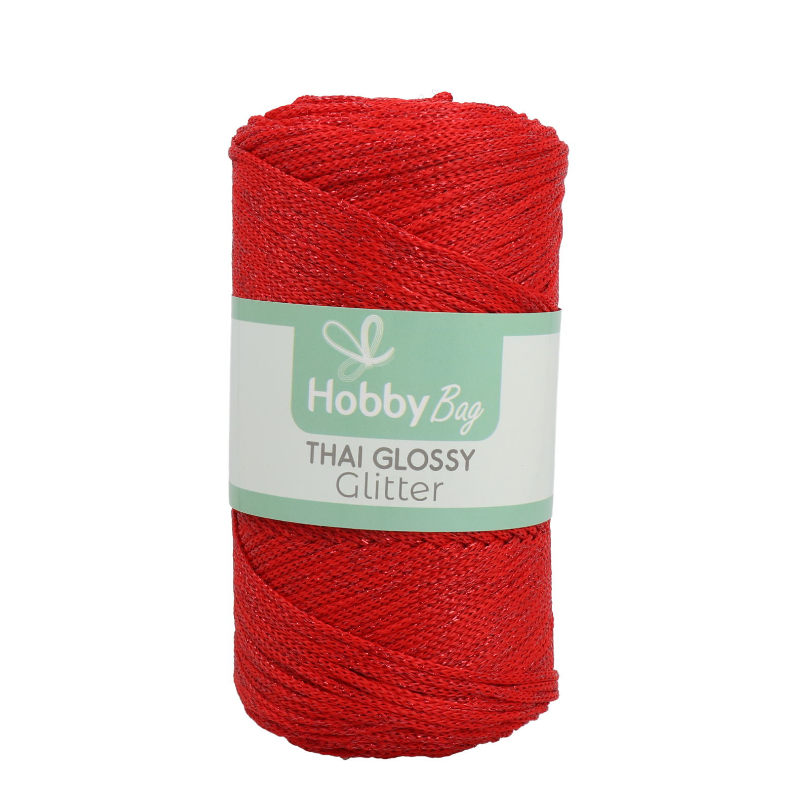 hobbybag cord thai glossy glitter - red - 250grr (250mt) | 1pc