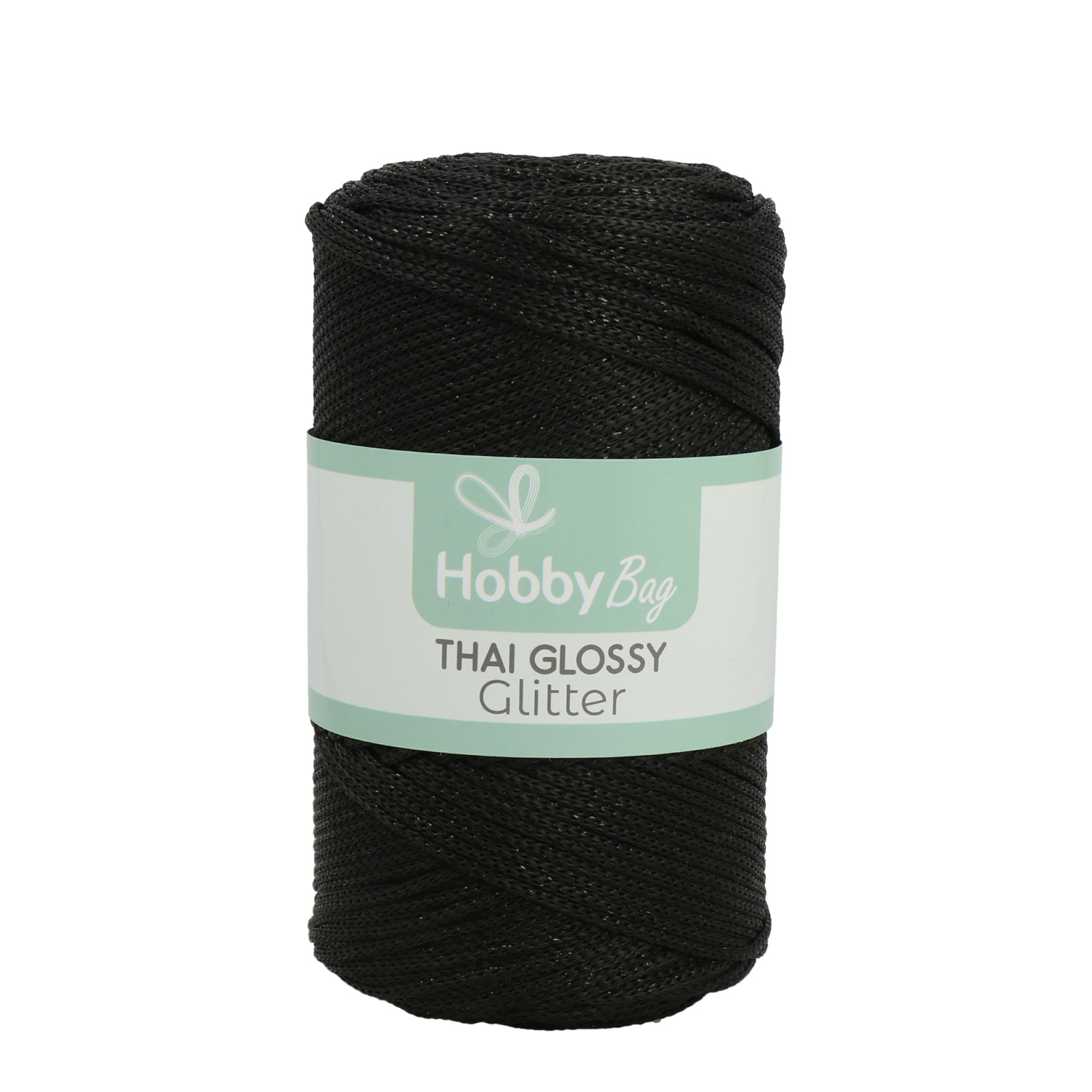 hobbybag kord thai glossy glitter - schwarz - 250grr (250mt) | 1st