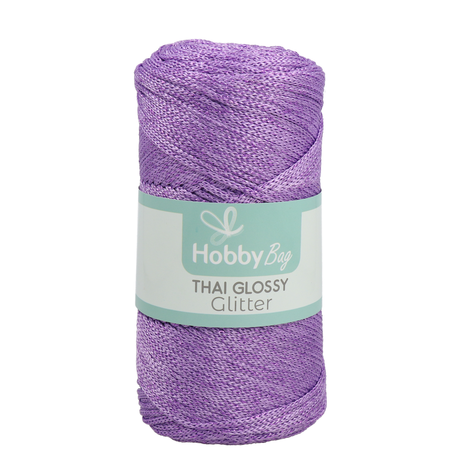 hobbybag kord thai glossy glitter - flieder - 250grr (250mt) | 1st