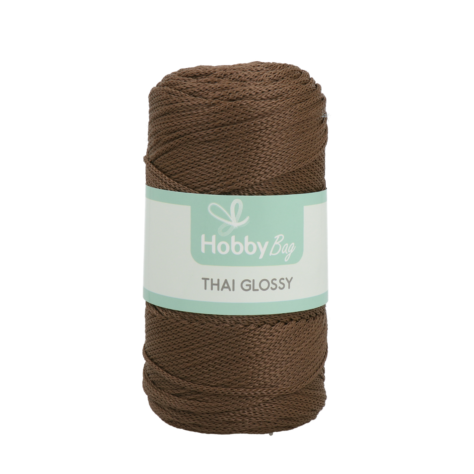 hobbybag thai glossy cord - brown - 250gr (250mt) | 1pc