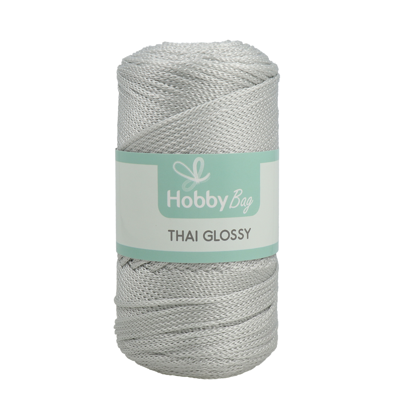 hobbybag thai glossy cord - silver - 250gr (250mt) | 1pc