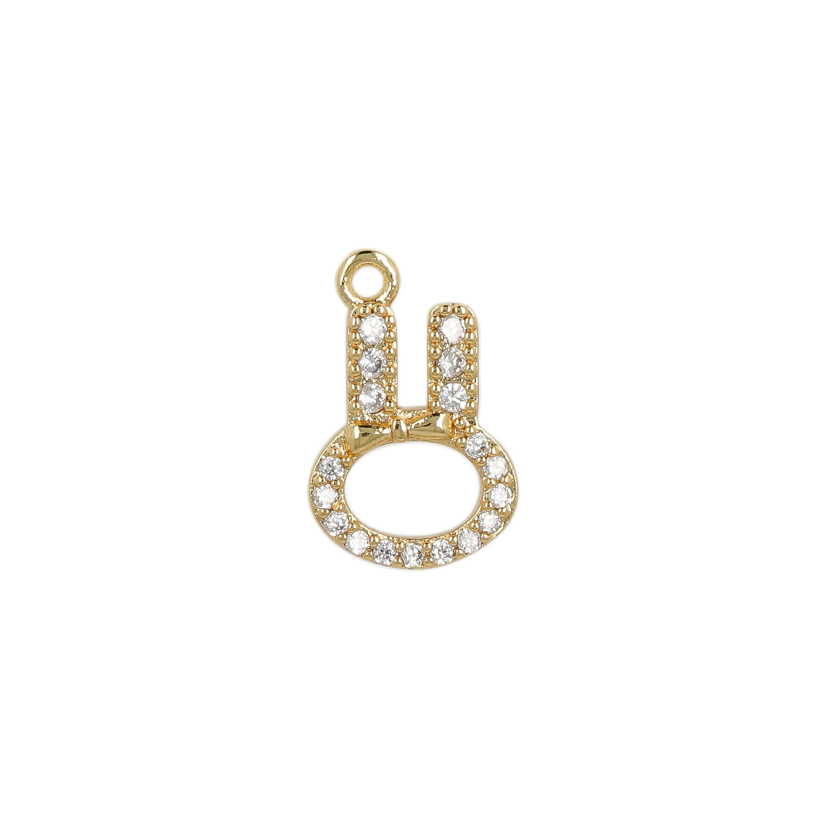 anhänger metal cz vergoldet my melody 11x8,5mm | 2st