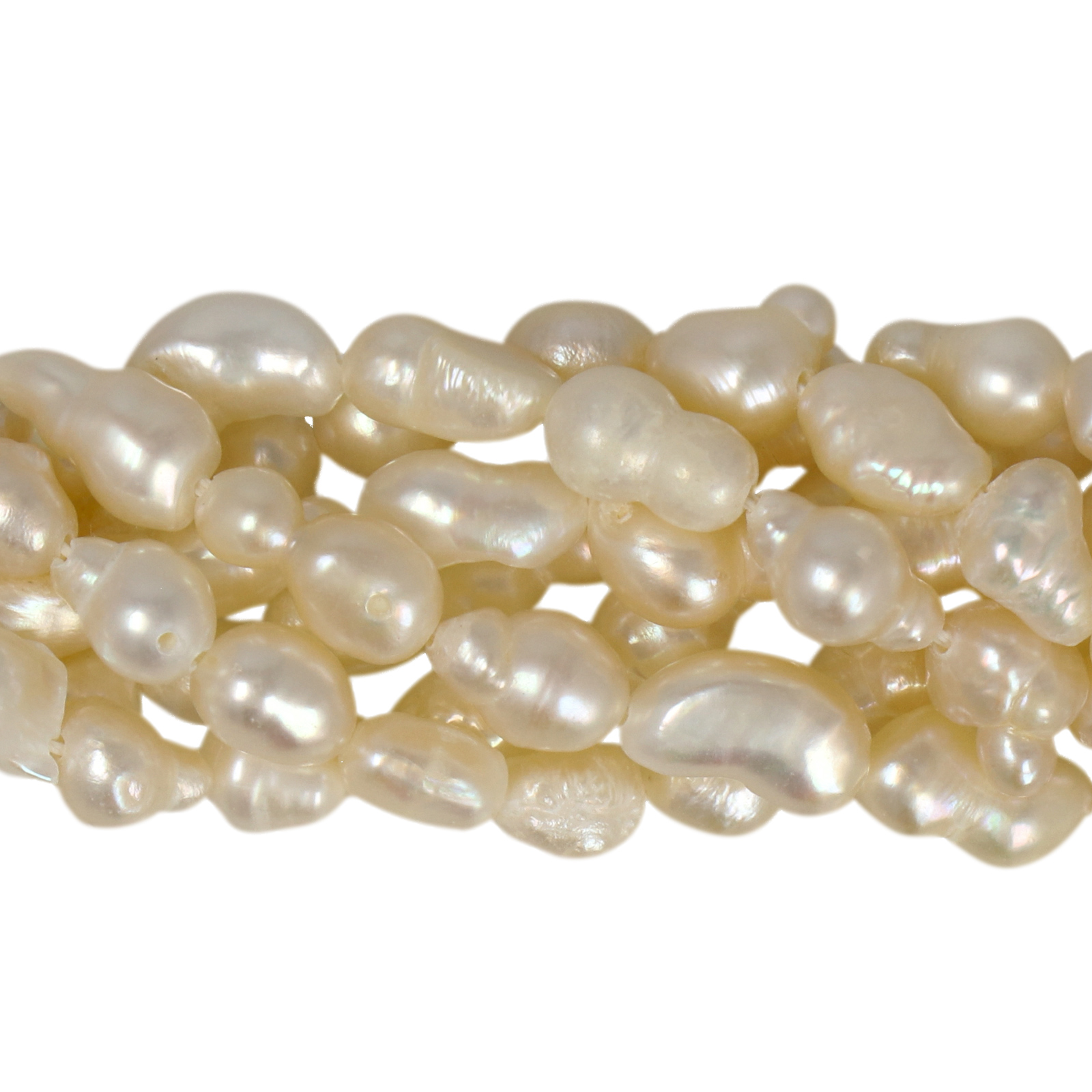 freshwater pearls white baroque twin 5-6mm | 12/13-inch strand