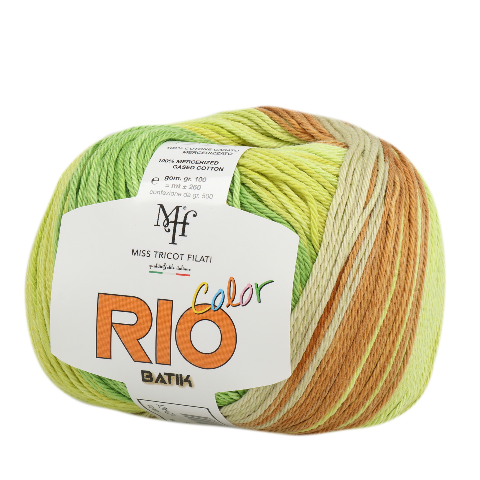 miss tricot filati rio grün/braun/beige (115) - 100gr (260mt) | 1st