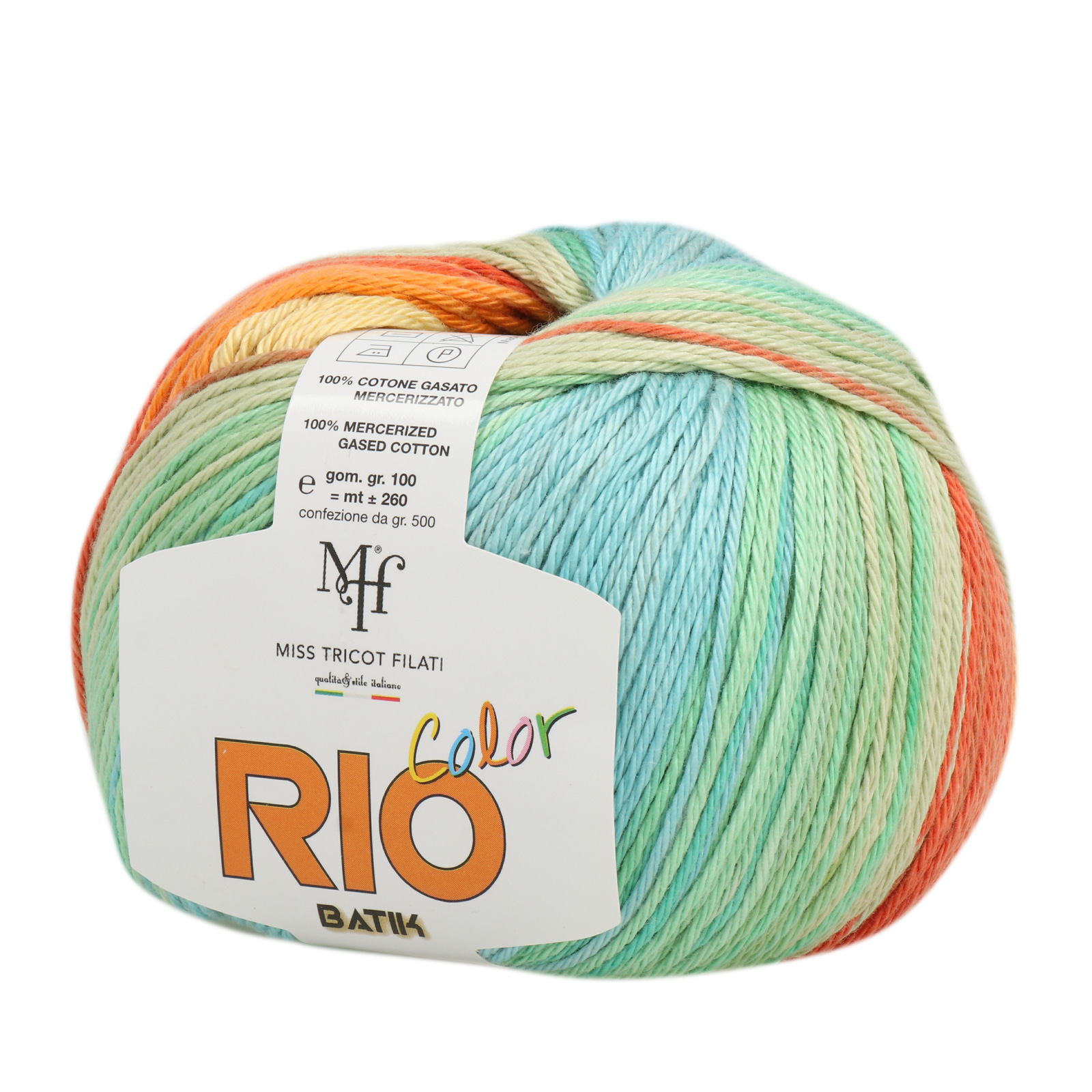miss tricot filati rio yellow/orange/light blue (107) - 100gr (260mt) | 1pc