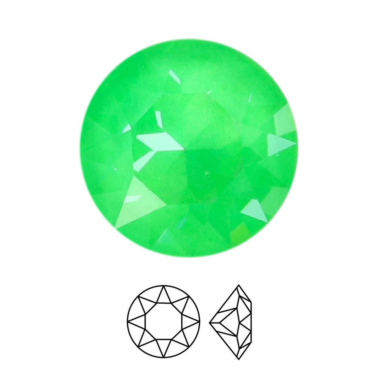chaton (1088) crystal elecrtic green ignite ss39 (8,16-8,41mm) | 4pc