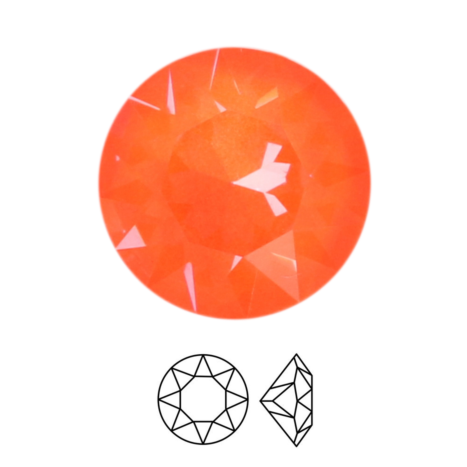 chaton (1088) crystal elecrtic orange ignite ss39 (8,16-8,41mm) | 4pc