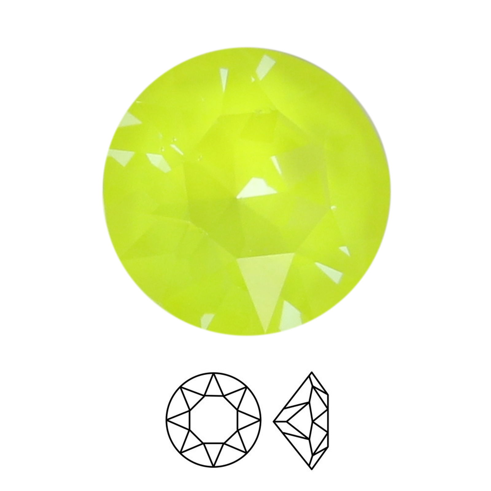 chaton (1088) crystal elecrtic yellow ignite ss39 (8,16-8,41mm) | 4pc