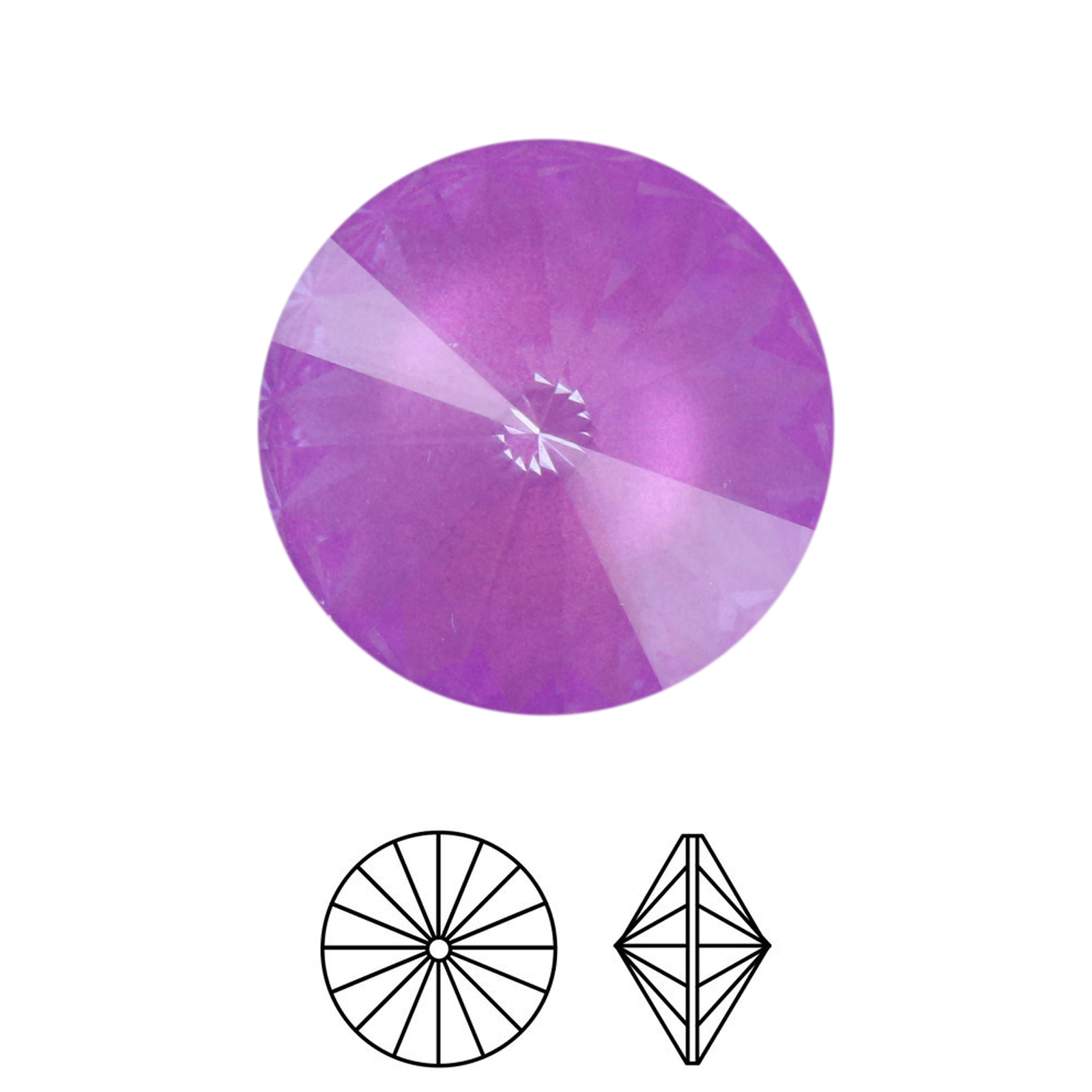 rivoli (1122) crystal elecrtic violet ignite 14mm | 2pc