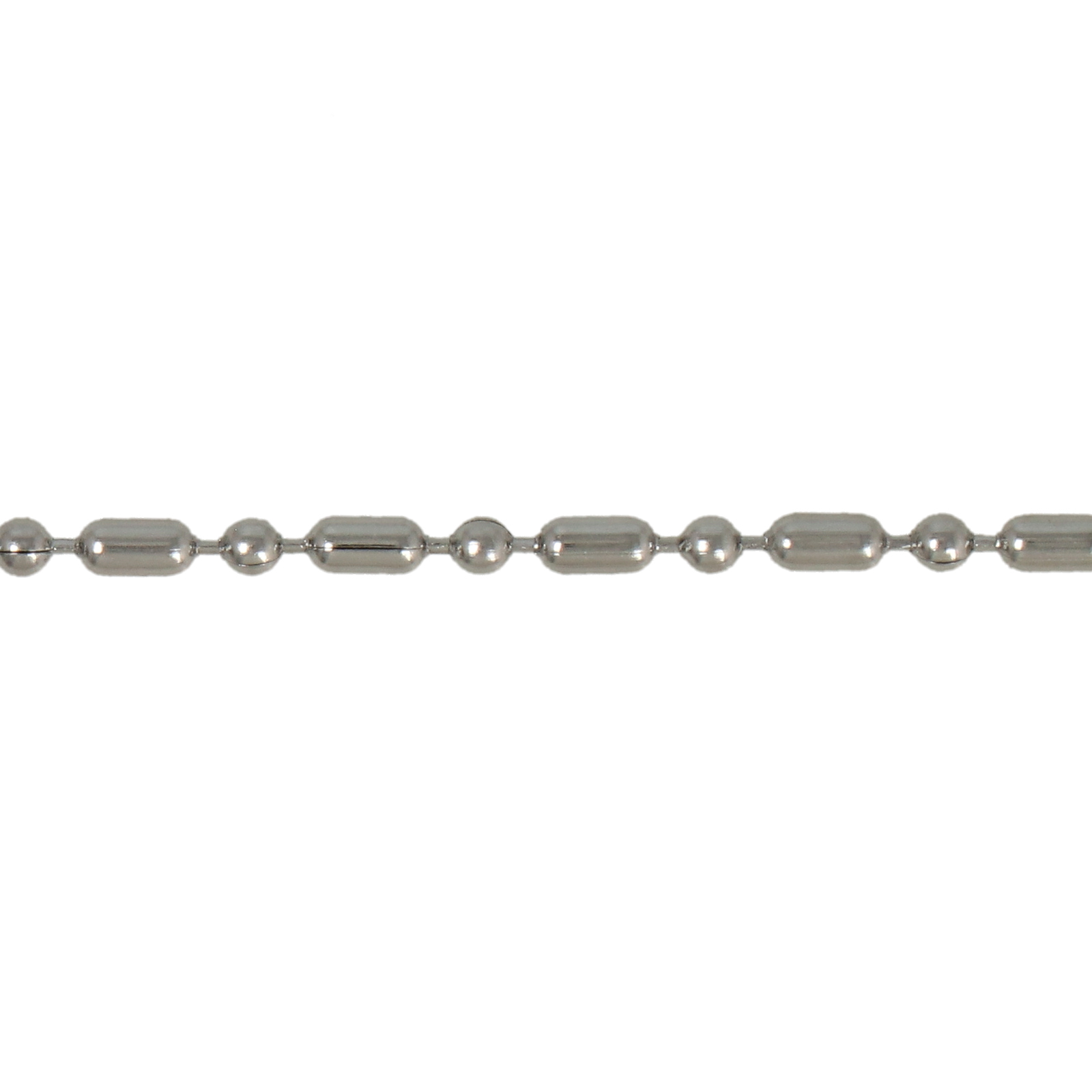 stainless stell ball chain 1,5mm with tube 4mm | 1mt