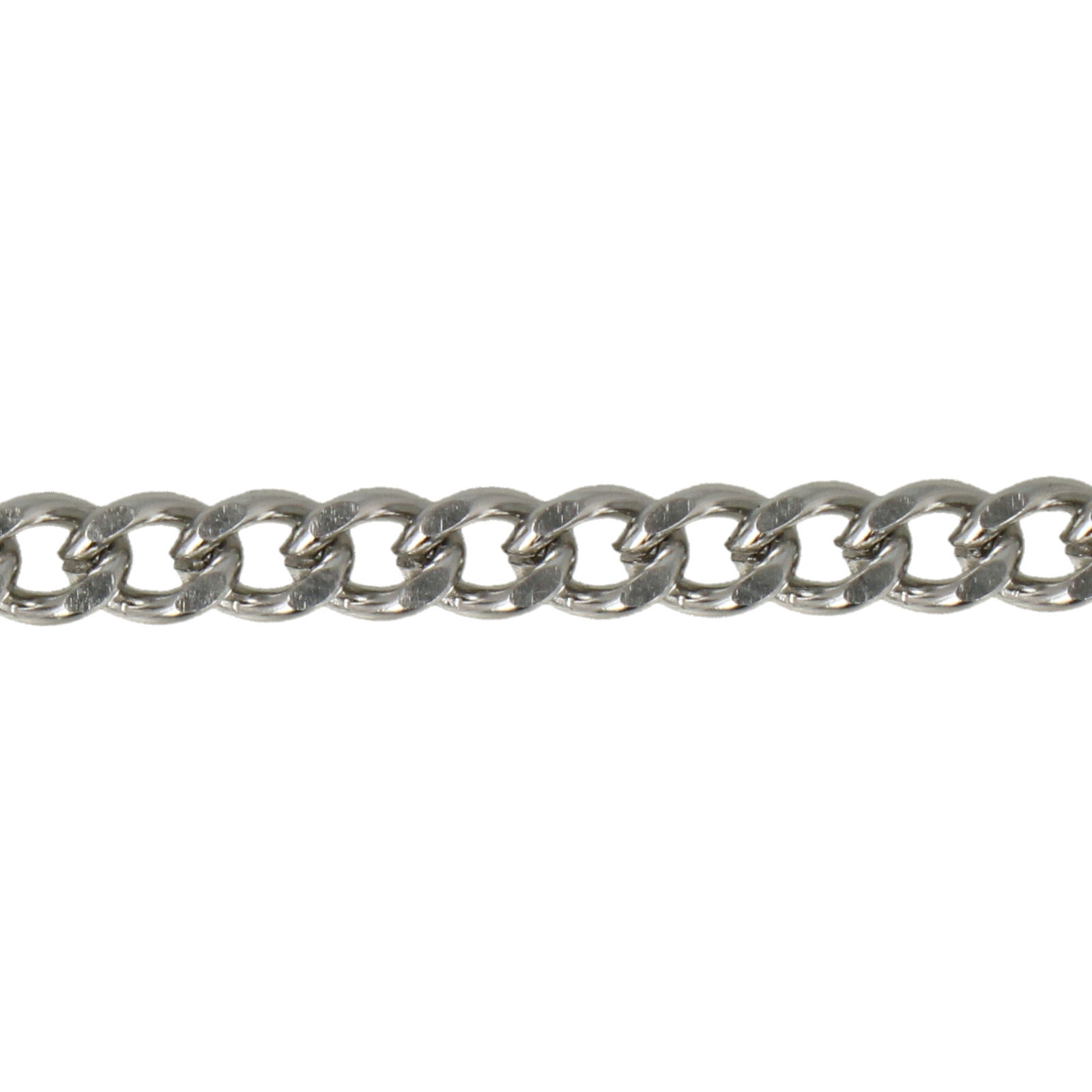 stainless steel diamond cut groumette chain 6x4mm | 1mt