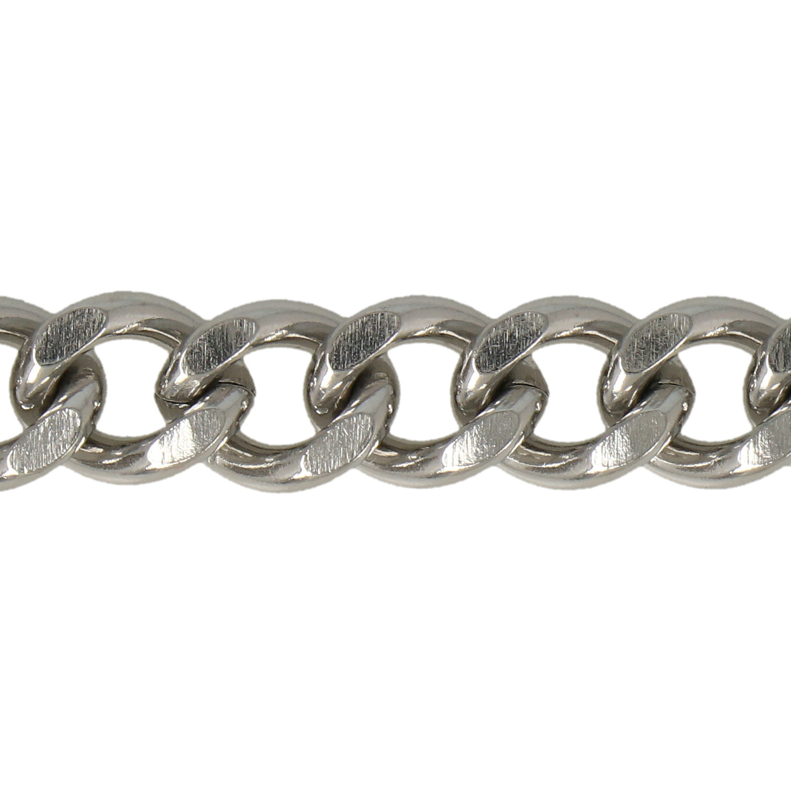 stainless steel groumette diamond cut chain 11x9mm | 1mt